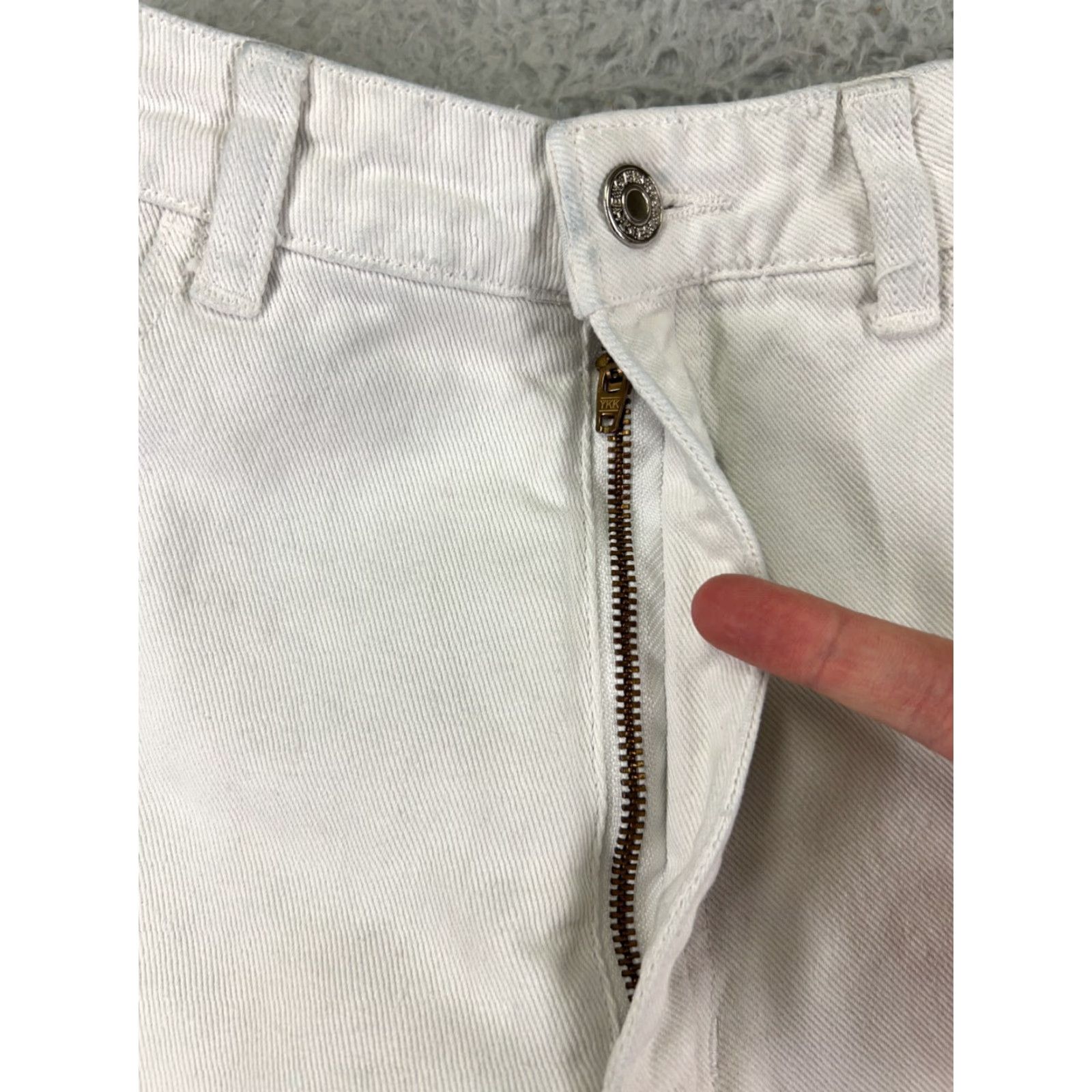 Gap VINTAGE Gap Jeans Womens 90s White Denim Zip Ankle 23x27 Tapered Slim 5-Pocket cln? Size 40" / US 18 - 5 Thumbnail