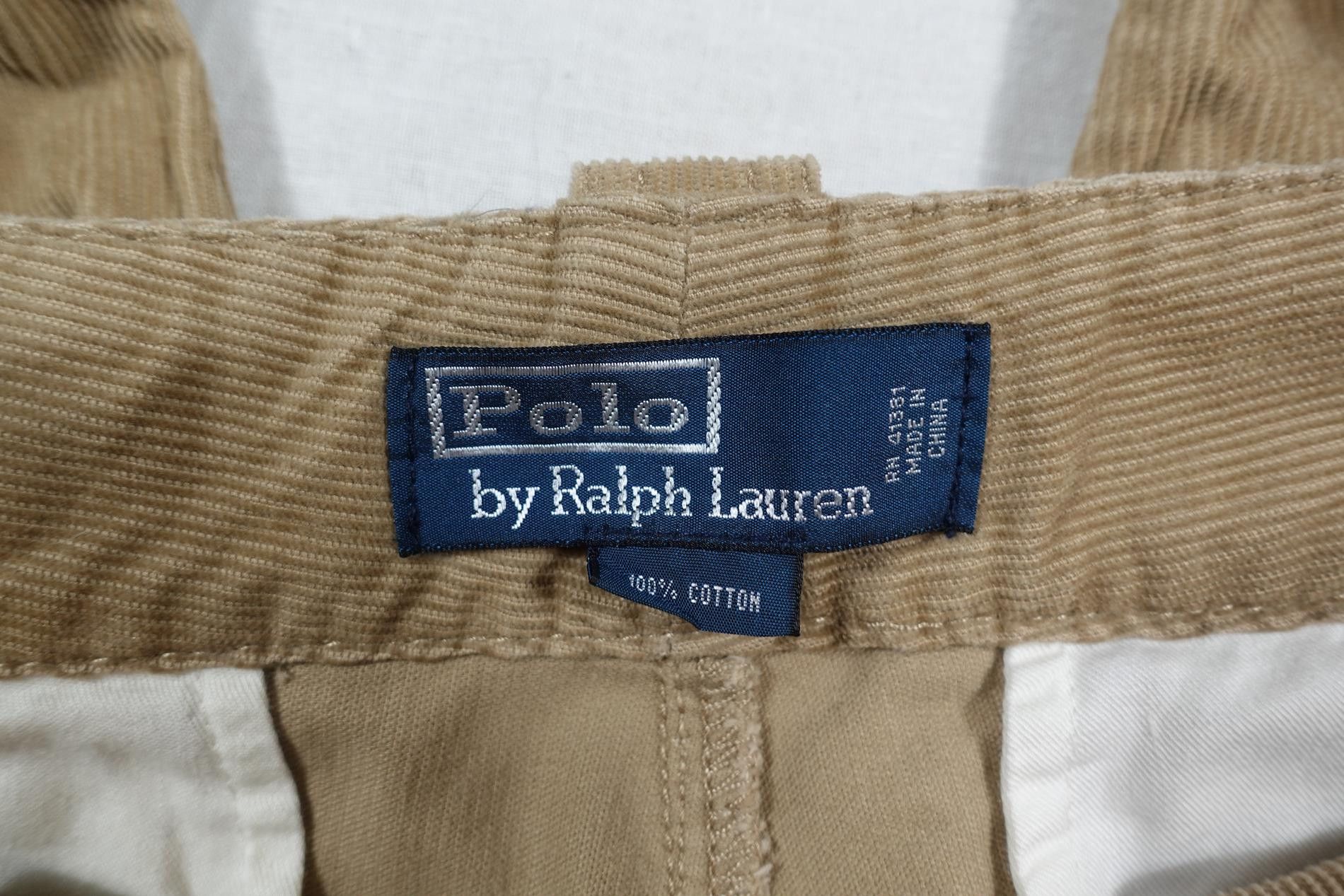 Polo Ralph Lauren Polo Ralph Lauren Pants Corduroy Beige Cargo Military 33/32 Size US 33 - 3 Thumbnail