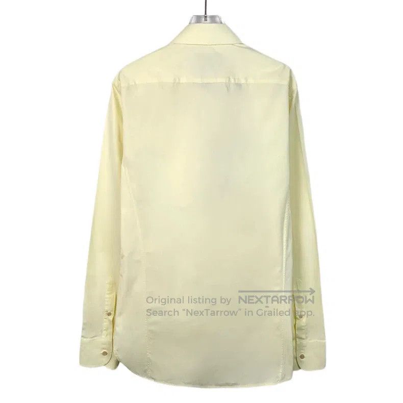 Gucci Gucci Light yellow logo embroidered cotton long-sleeved sh Size XS / US 0-2 / IT 36-38 - 2 Thumbnail