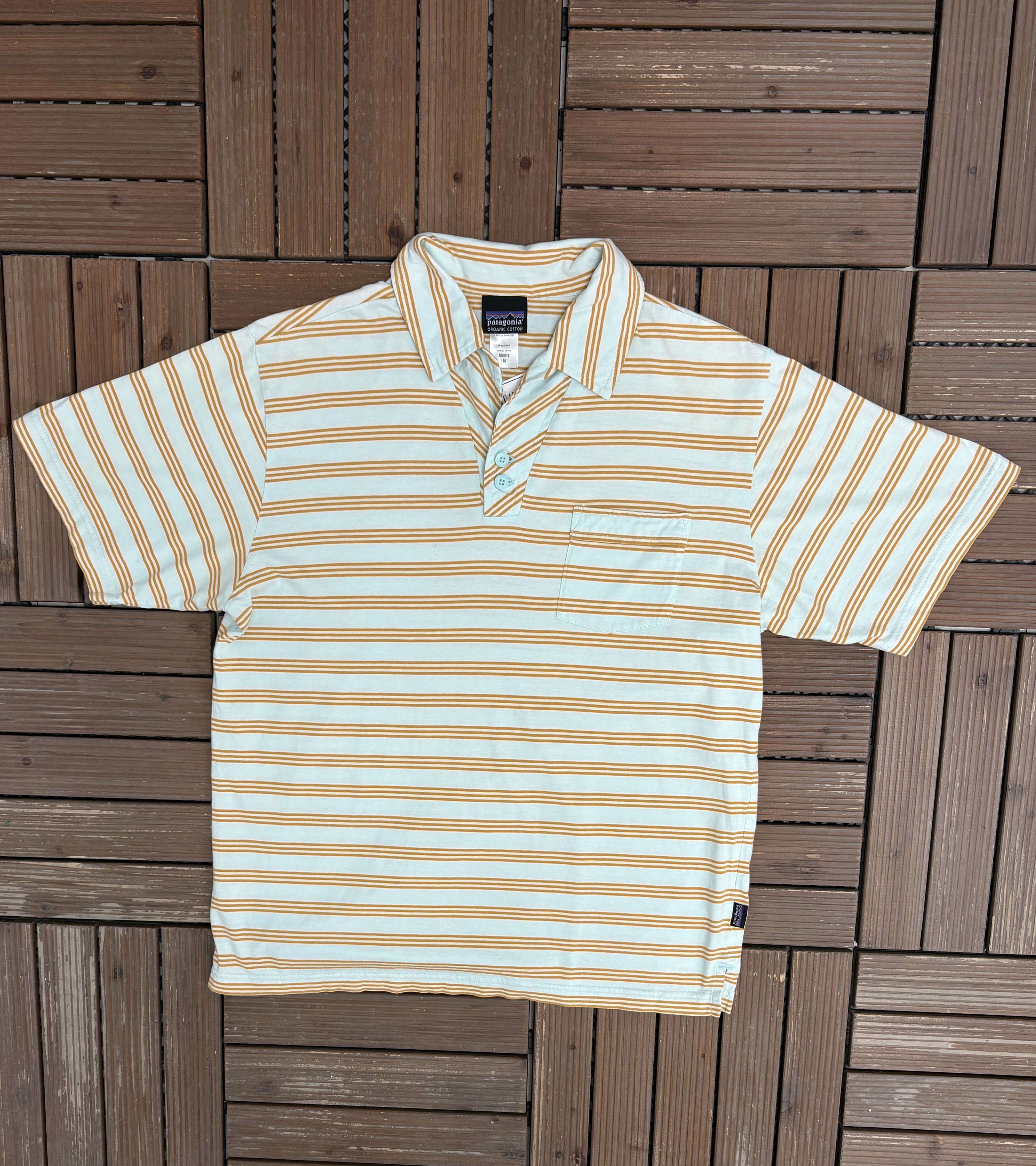 Patagonia Patagonia Striped Vintage Blue Collared T-Shirt Tee Size US M / EU 48-50 / 2 - 1 Thumbnail