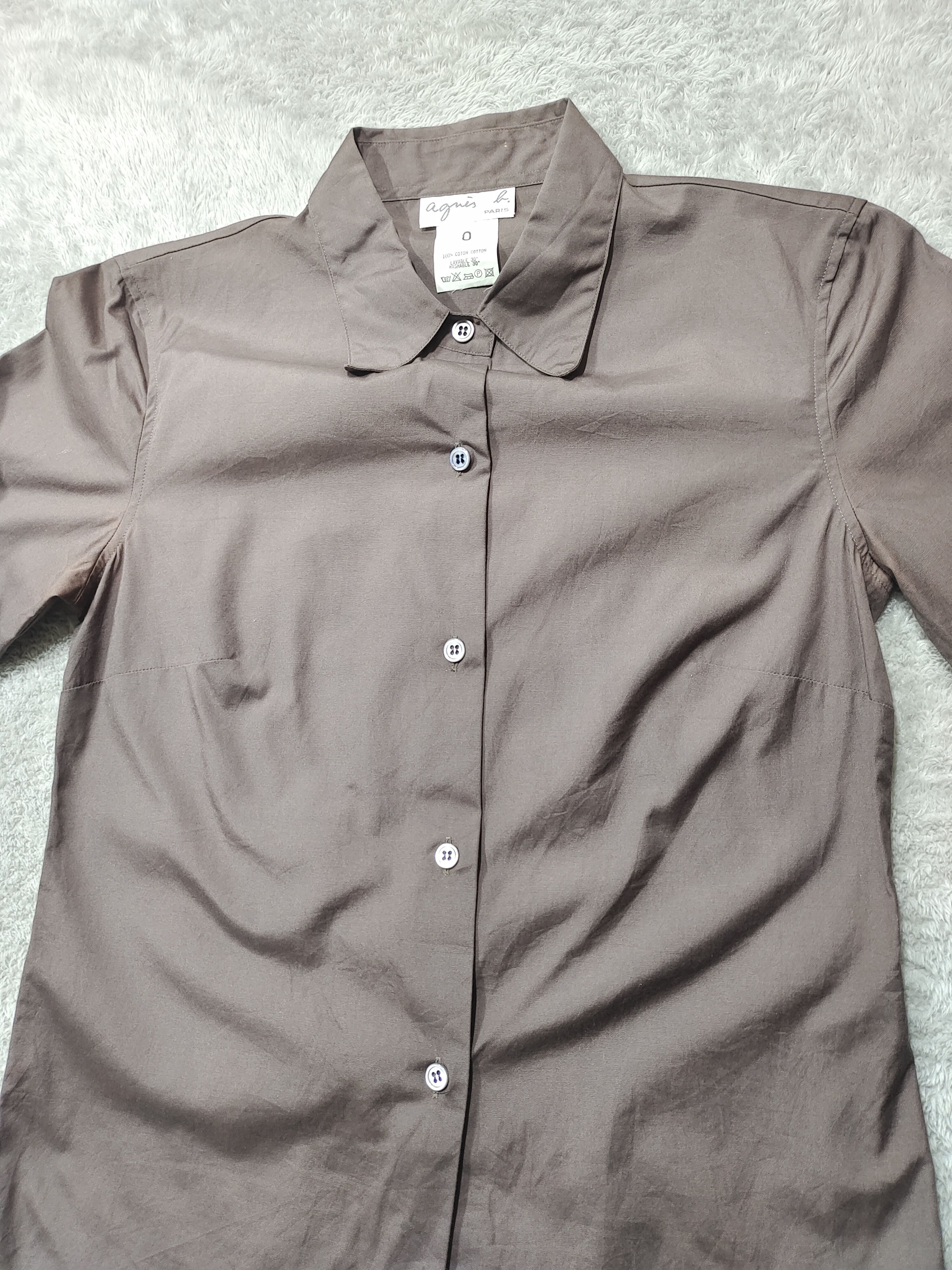 Designer × agnes b. VINTAGE AGNES B BROWN BUTTON UP LONG SLEEVE Size XS / US 0-2 / IT 36-38 - 6 Thumbnail