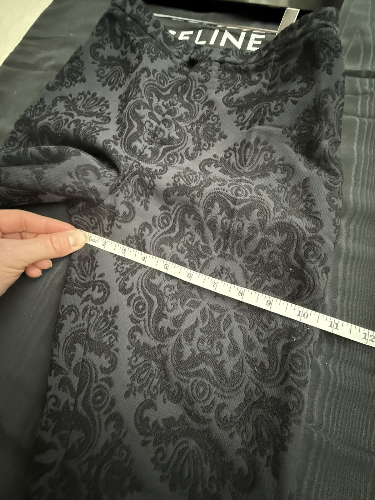 Saint Laurent Paris FW19 Saint Laurent paisley black long floral flares pants Size 34R - 3 Thumbnail