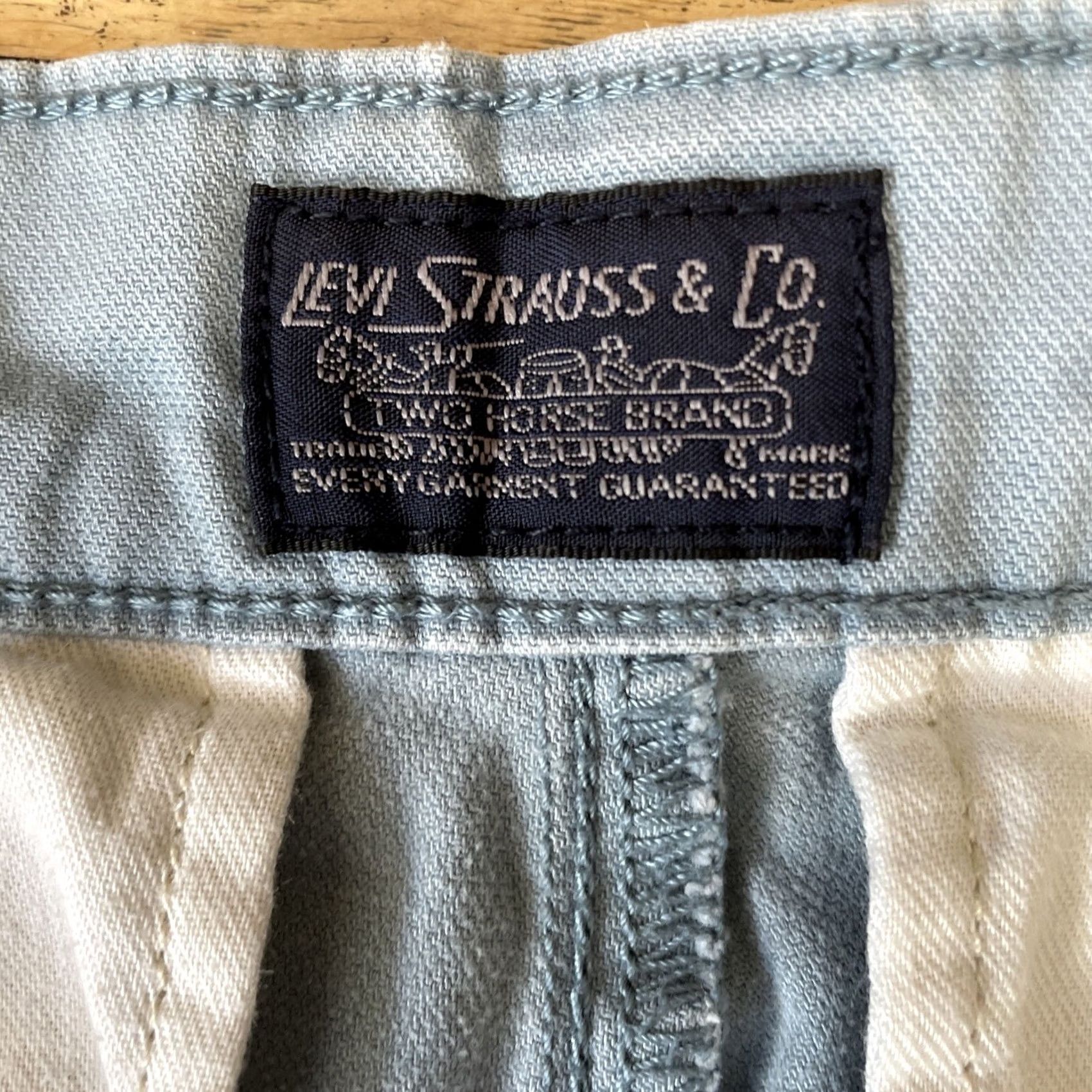 Levi's VINTAGE Levi's Shorts Men 30 Blue Canvas Flat Chino WhiteTab Levis 30x8 Size US 30 / EU 46 - 5 Thumbnail