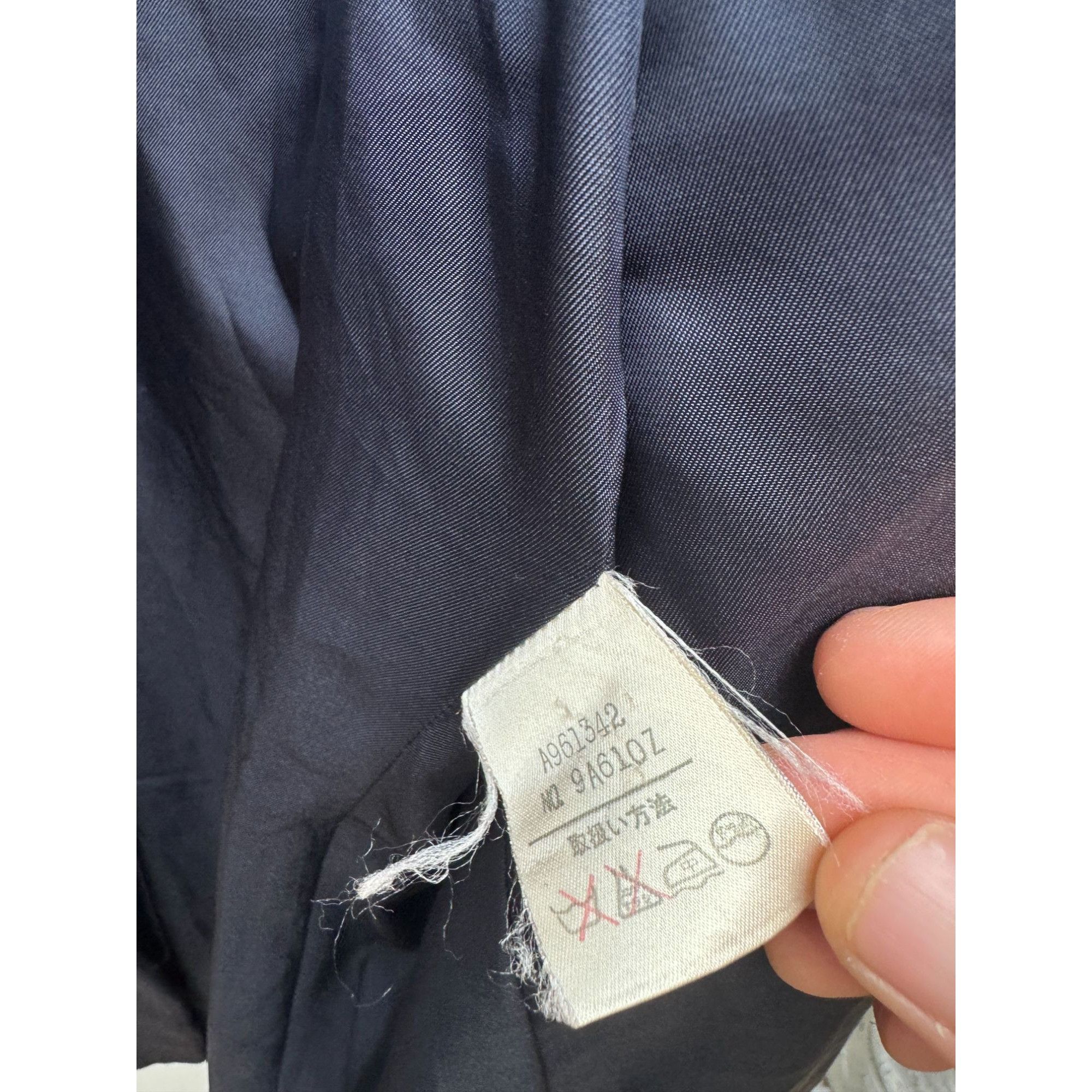 Helmut Lang 1990s Navy Wool Coat Size S / US 4 / IT 40 - 4 Thumbnail