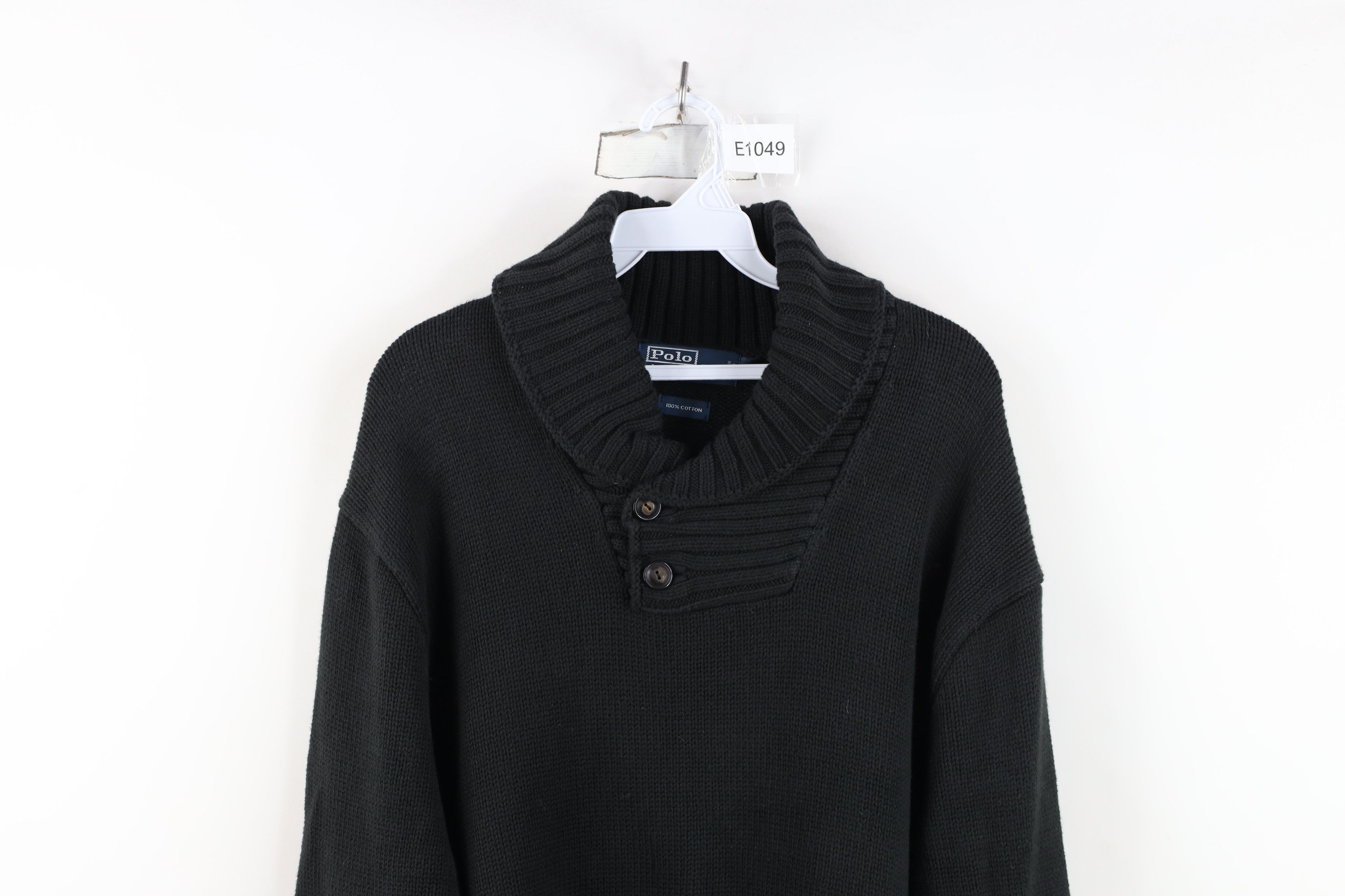 Ralph Lauren Vintage 90s Ralph Lauren Heavyweight Knit Shawl Sweater Size US XL / EU 56 / 4 - 2 Thumbnail
