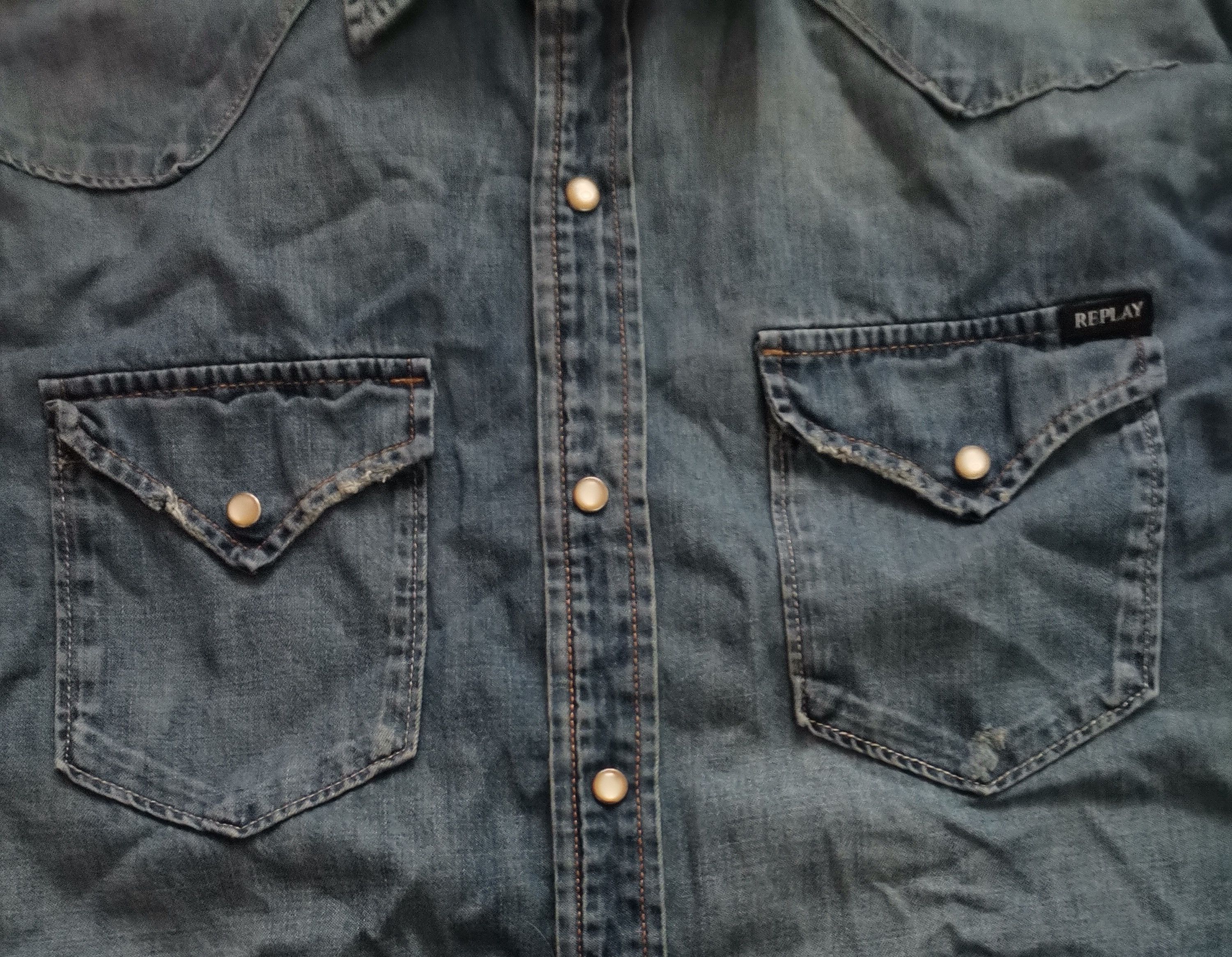 Replay Replay Denim Shirt Size US XL / EU 56 / 4 - 2 Thumbnail