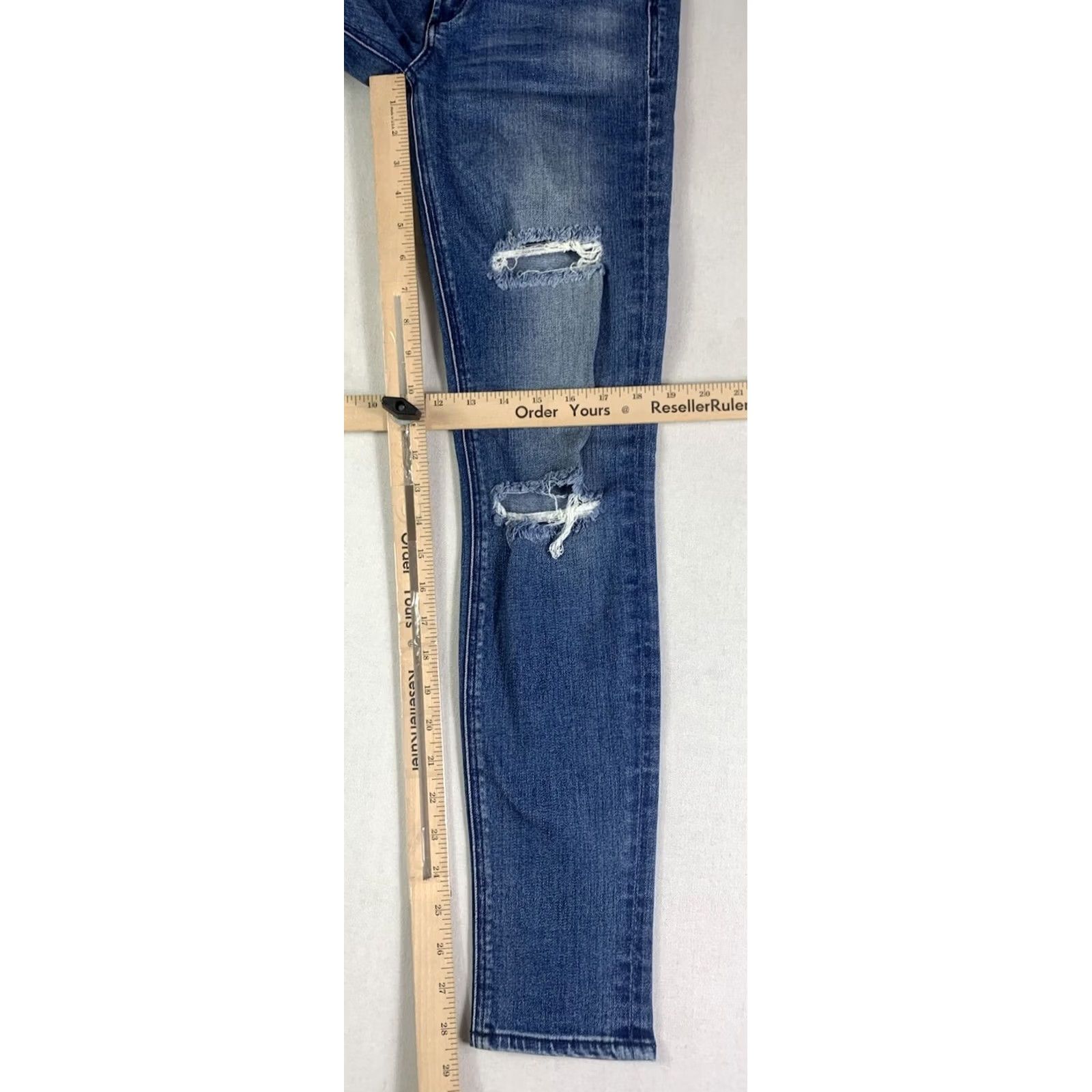 Denime McGuire Distressed Denim Blue Jeans Women's Size 26 Style 38B Size 26" / US 2 / IT 38 - 4 Thumbnail