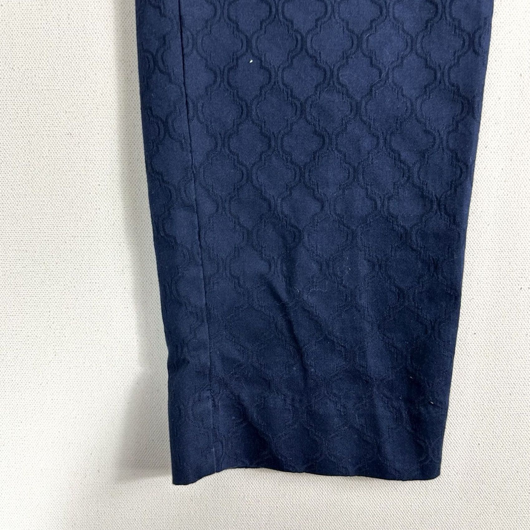Lilly Pulitzer Lilly Pulitzer Kelly Textured Ankle Length Skinny Pant Midnight Navy Size 2 Size 26" / US 2 / IT 38 - 5 Thumbnail