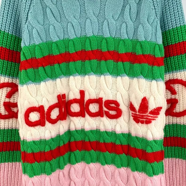 Gucci Gucci Adidas co-branded color-blocked striped letter jacqua Size S / US 4 / IT 40 - 4 Thumbnail