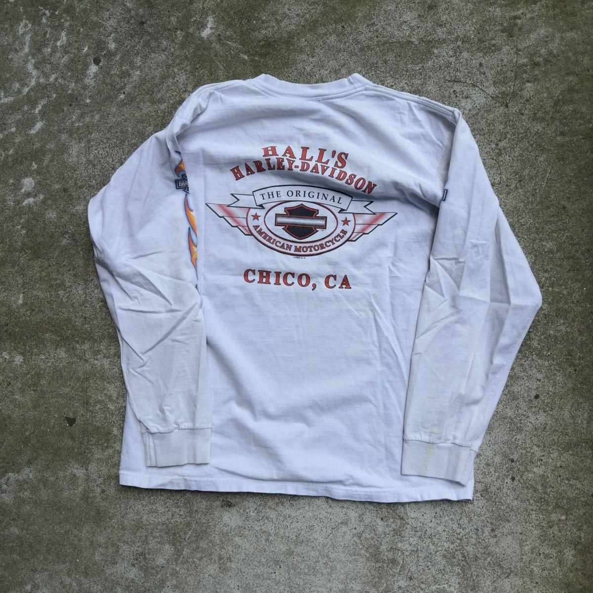 Harley Davidson Thrashed Faded Distressed Harley Shirt ERD Grunge Biker WCC Size US L / EU 52-54 / 3 - 2 Thumbnail