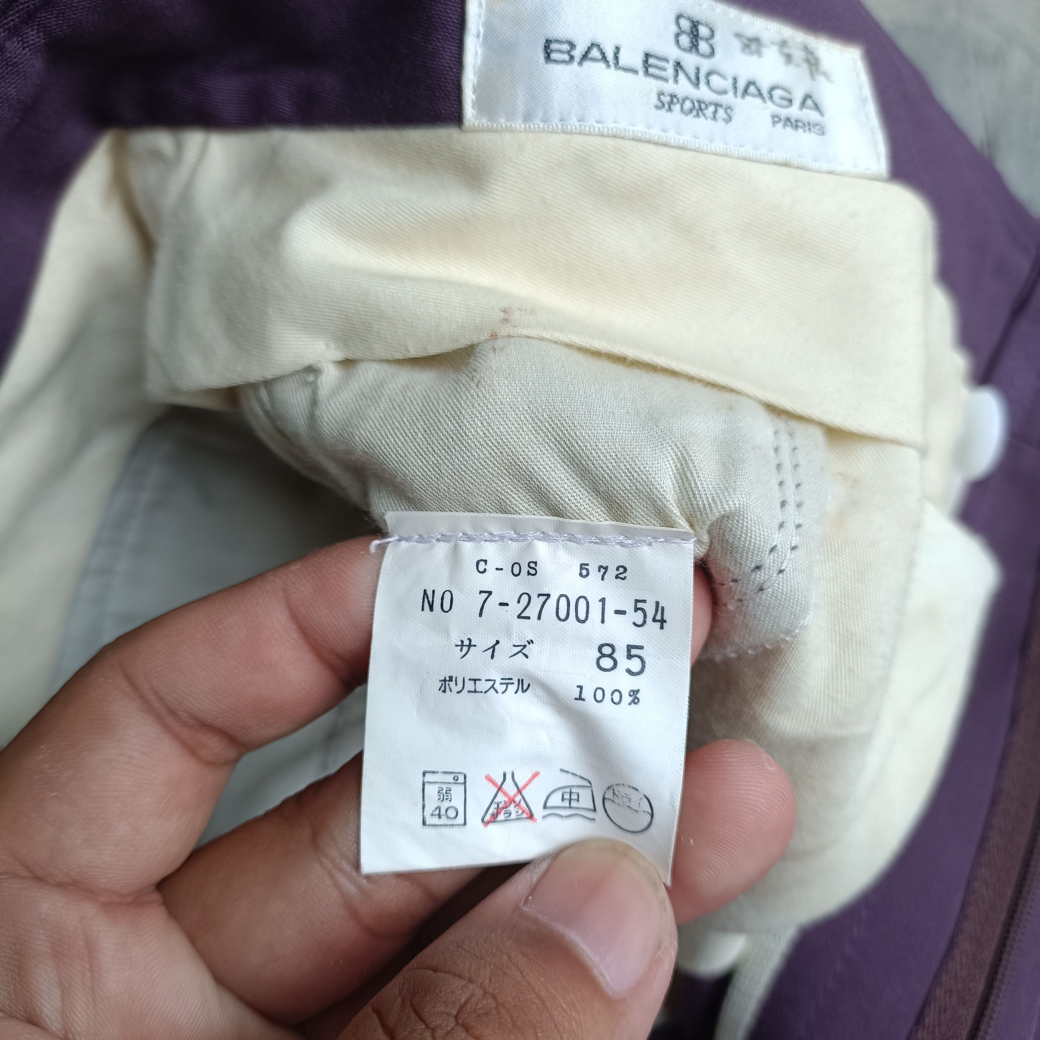 Balenciaga Vintage Balenciaga Casual Purple Logo trouser Pants Size US 33 - 13 Thumbnail