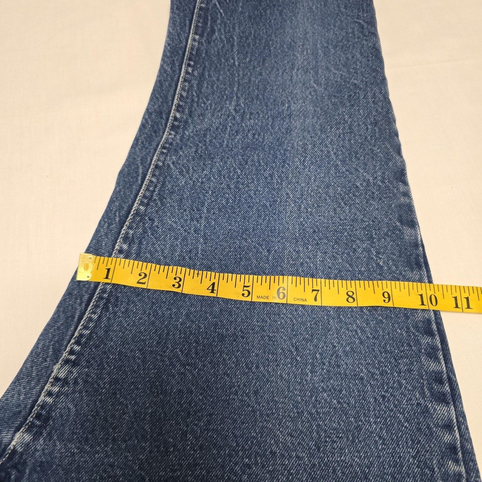 Lee Vintage Lee Jeans Womens 13 M Blue Denim Straight Leg 90s Size 34" / US 12 / IT 48 - 10 Thumbnail