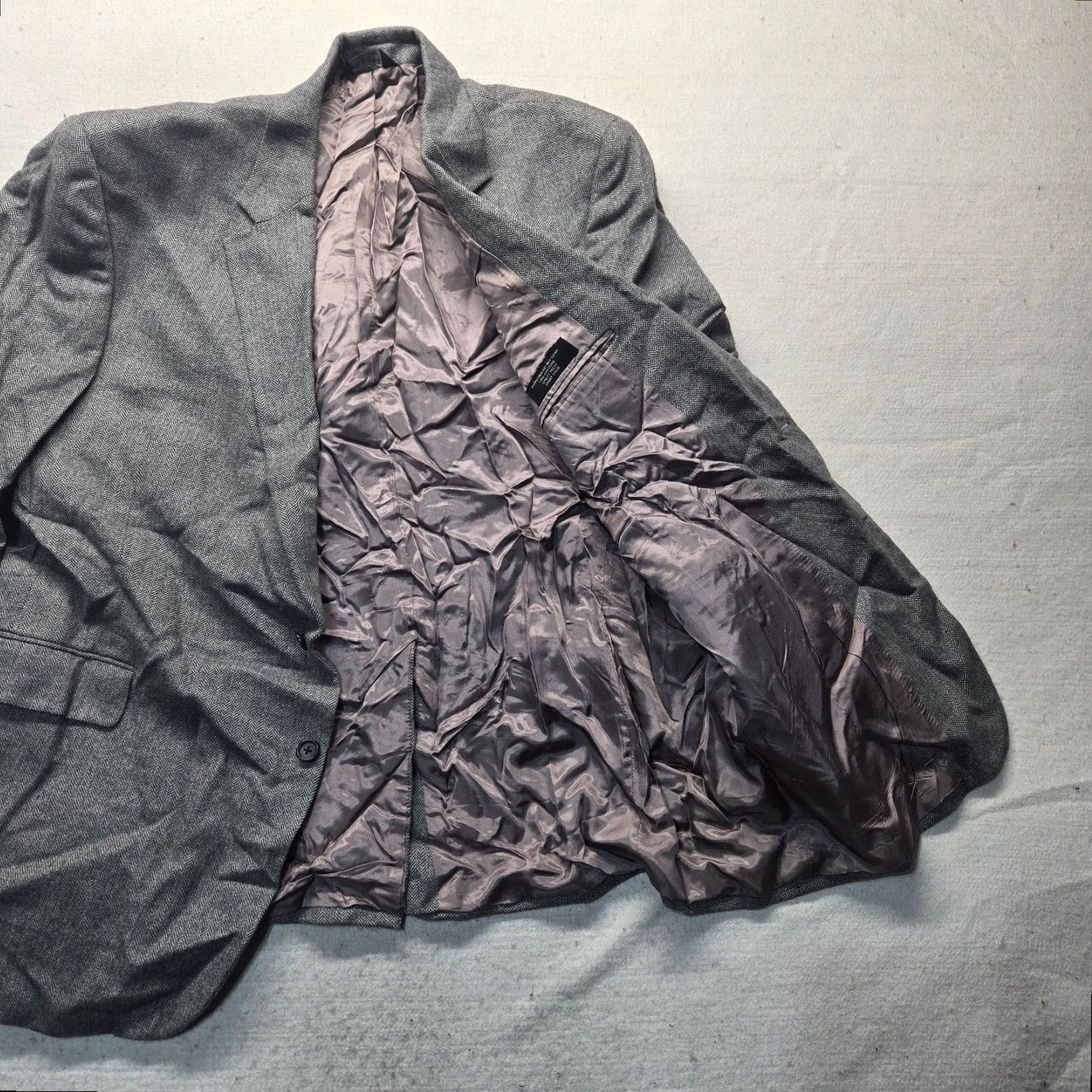 Jos. A. Bank Jos. A. Bank Gray Two Button Suit Jacket Men's Big & Tall Size 52 Long Size 52R - 3 Thumbnail