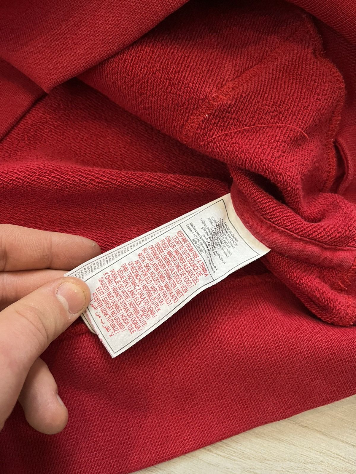 Nike × Vintage Vintage Nike Sportswear Hoodie red blank logo sweatshirt Size US L / EU 52-54 / 3 - 17 Thumbnail