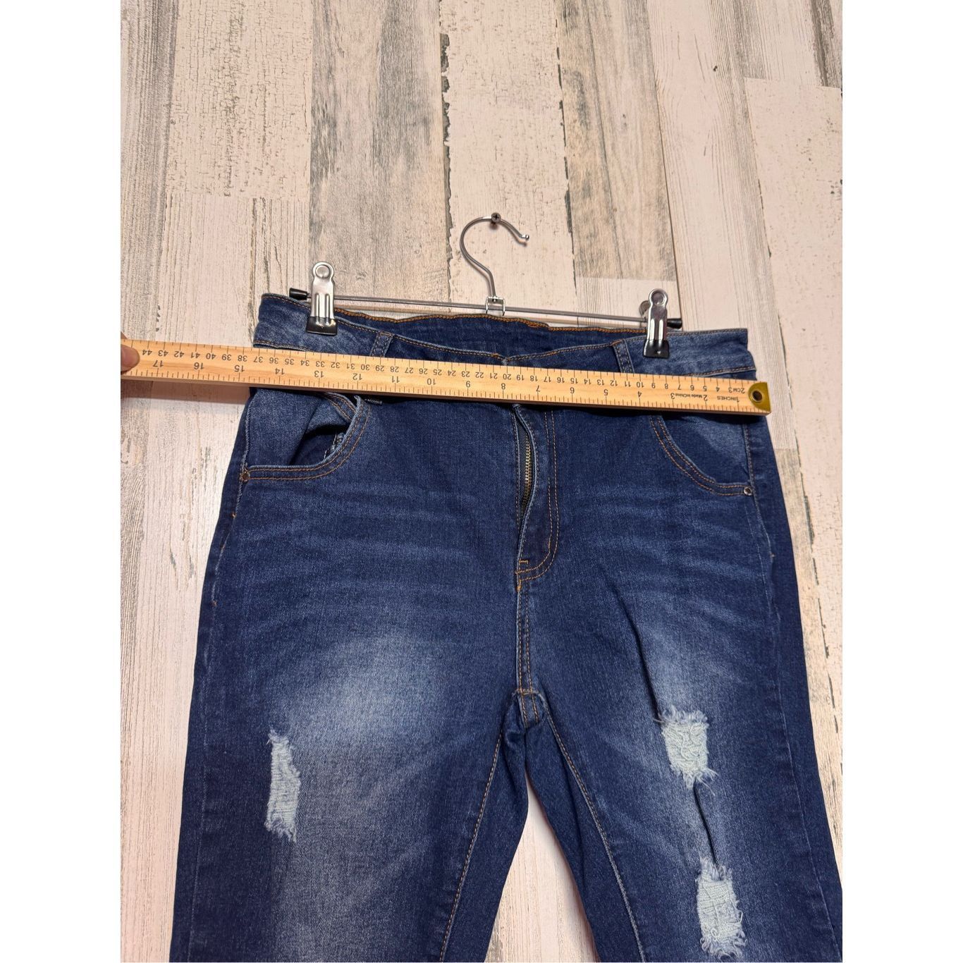 Other S & A Jeans Women’s Skinny Dark Wash Distressed Stretch Deni Size 29" - 8 Thumbnail