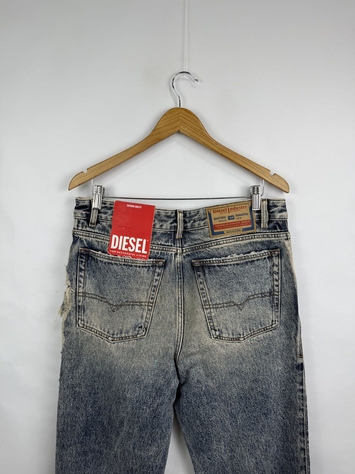 Diesel 🇺🇸❗️NEW Diesel 1955 D-Rekiv 09E10 Distressed Jeans W32/L32 Size US 32 / EU 48 - 15 Thumbnail
