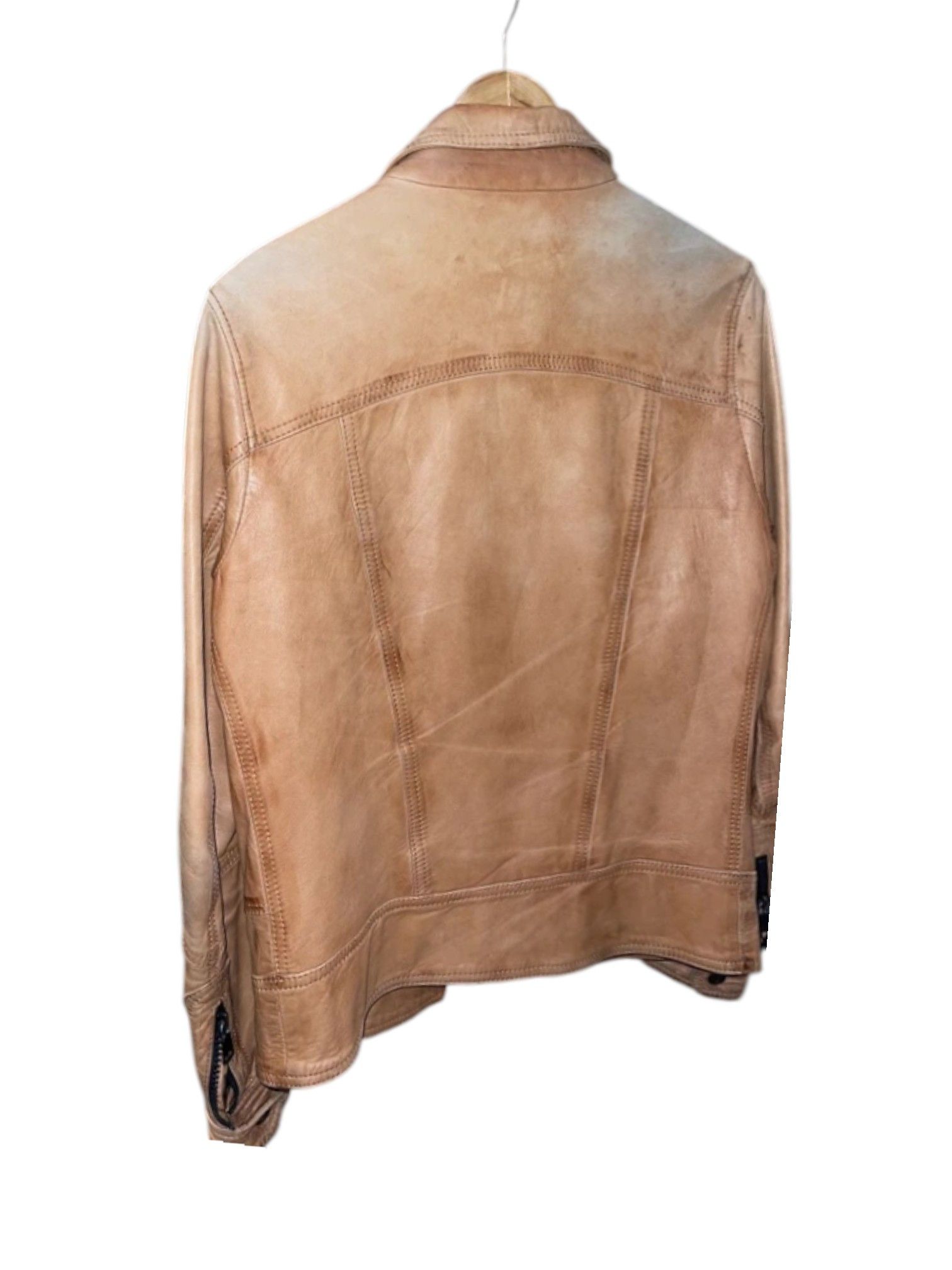 Dolce & Gabbana Dolce & Gabbana Tan Lambskin Leather Jacket, Made in Italy Size US M / EU 48-50 / 2 - 6 Thumbnail