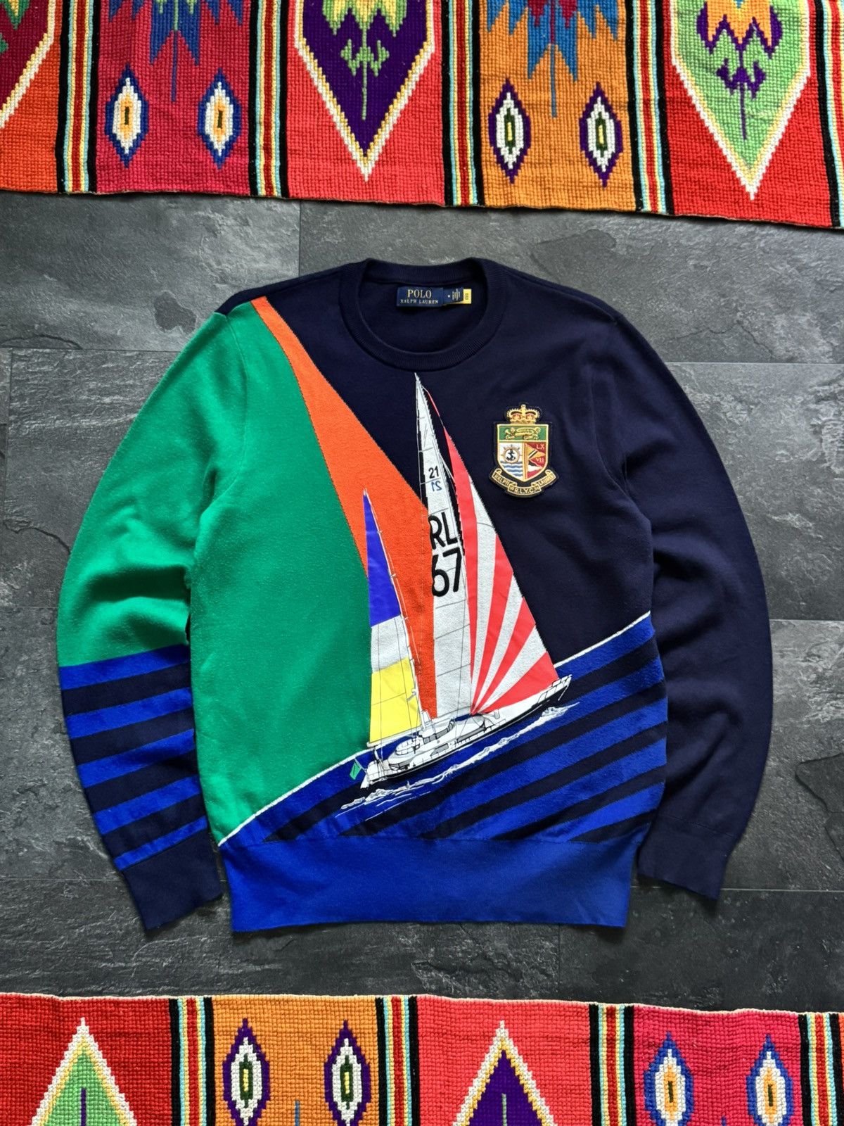 Polo Ralph Lauren POLO RALPH LAUREN Cruise Yacht Club Patch SAILBOAT Sweater Size US M / EU 48-50 / 2 - 1 Thumbnail