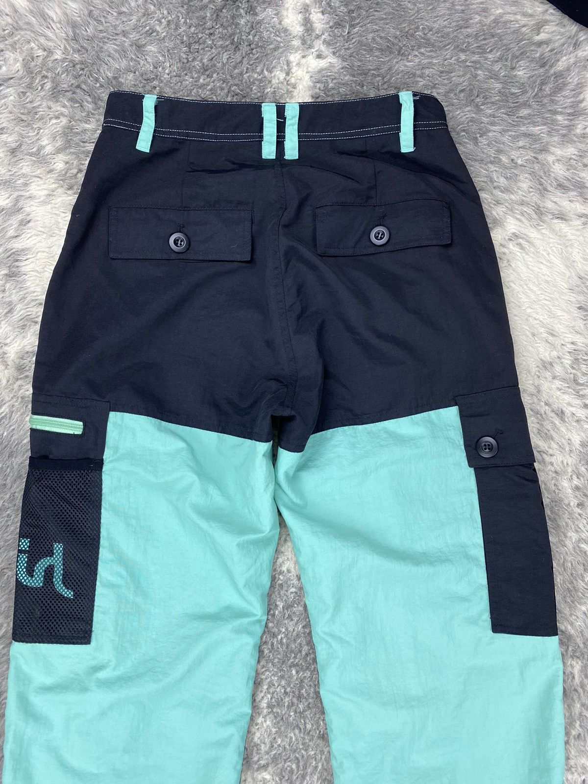 Beauty Beast × Japanese Brand Japanese Brand “X-GIRL” Cargo Patchwork Turqoise/Black Pant Size US 29 - 17 Thumbnail