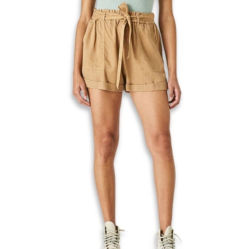 Lucky Brand Lucky Brand Shorts Belted Paperbag Waist Pocket Brown XL NWT Size 36" / US 14 / IT 50 - 1 Thumbnail