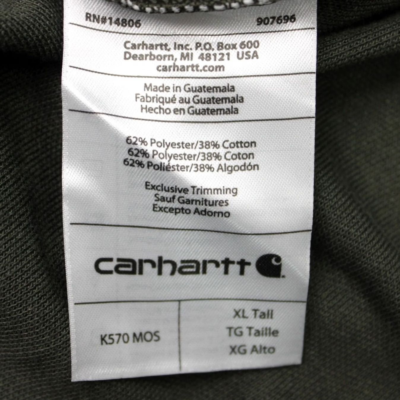 Carhartt Carhartt Polo Shirt Mens XL Tall Green Pocket Pique Short Sleeve Button Collar Casual Workwear Shirt Size US XL / EU 56 / 4 - 7 Thumbnail