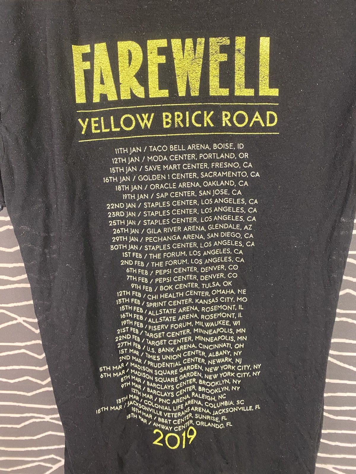 Band Tees × Vintage Elton John 2019 Farewell Yellow Brick Road Tour T Shirt Size US M / EU 48-50 / 2 - 6 Thumbnail