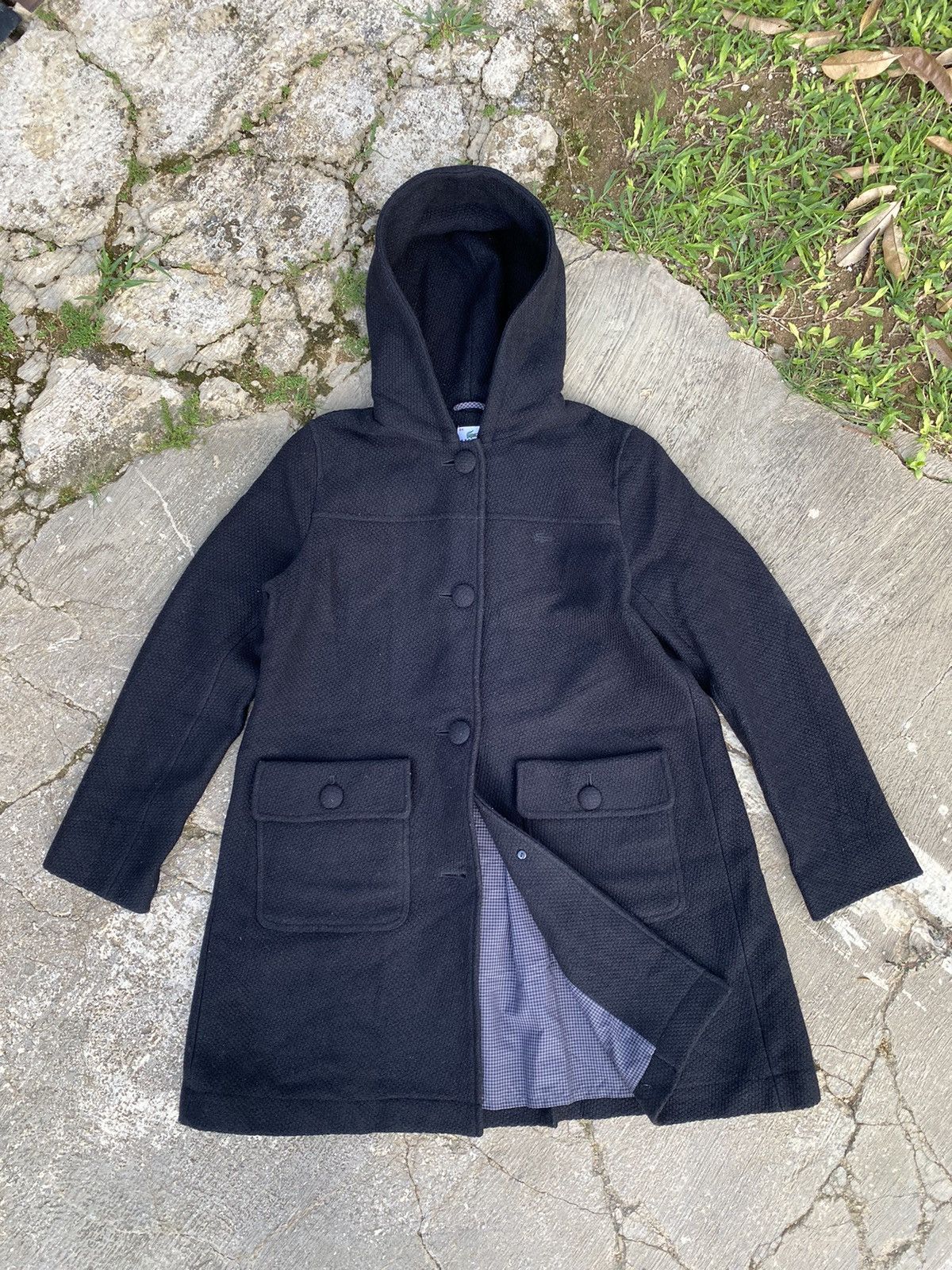 Lacoste × Vintage Vintage Lacoste Wool Long Jacket Size L / US 10 / IT 46 - 2 Thumbnail