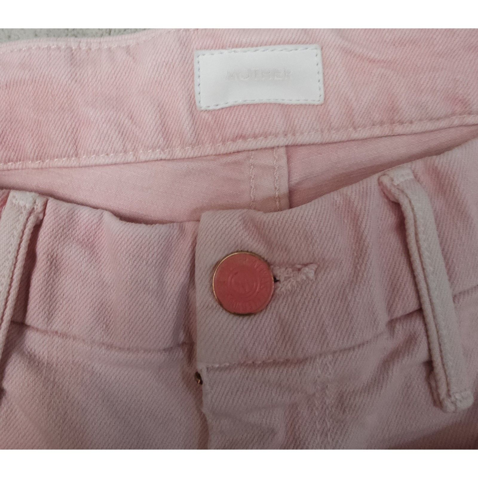 MOTHER Mother Patch Pocket Roller Ankle Fray Wide Leg Geranium 26 Size 26" / US 2 / IT 38 - 8 Thumbnail