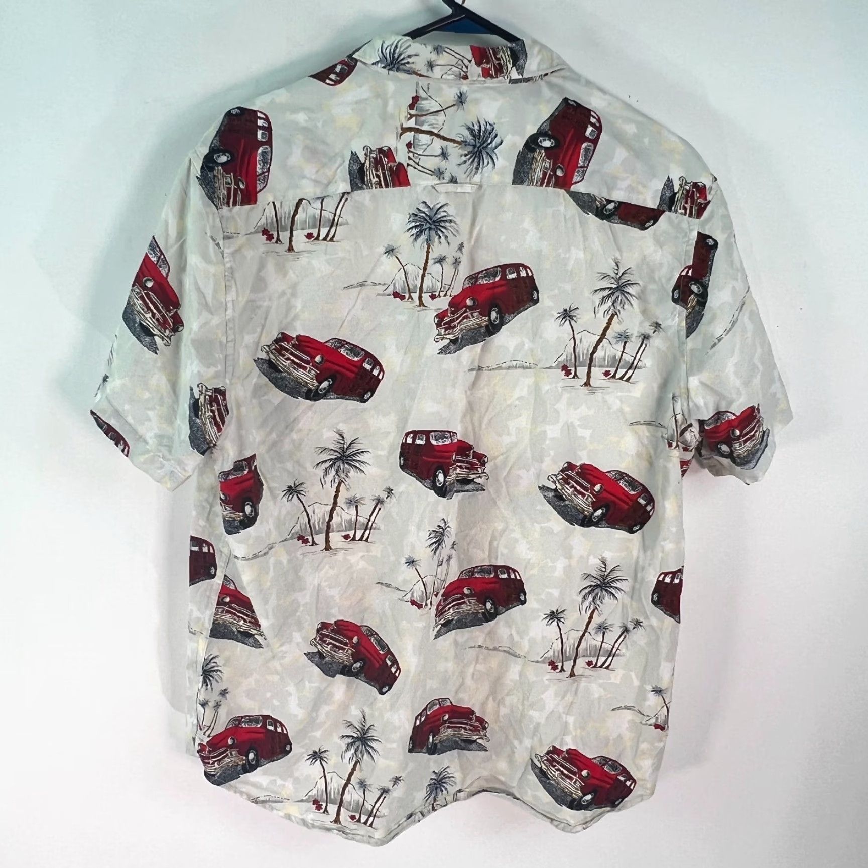 Denime Denim & Flower Ricky Singh Mens Car Print Slim Fit Multicolor Button Up Shirt XL Size US XL / EU 56 / 4 - 2 Thumbnail