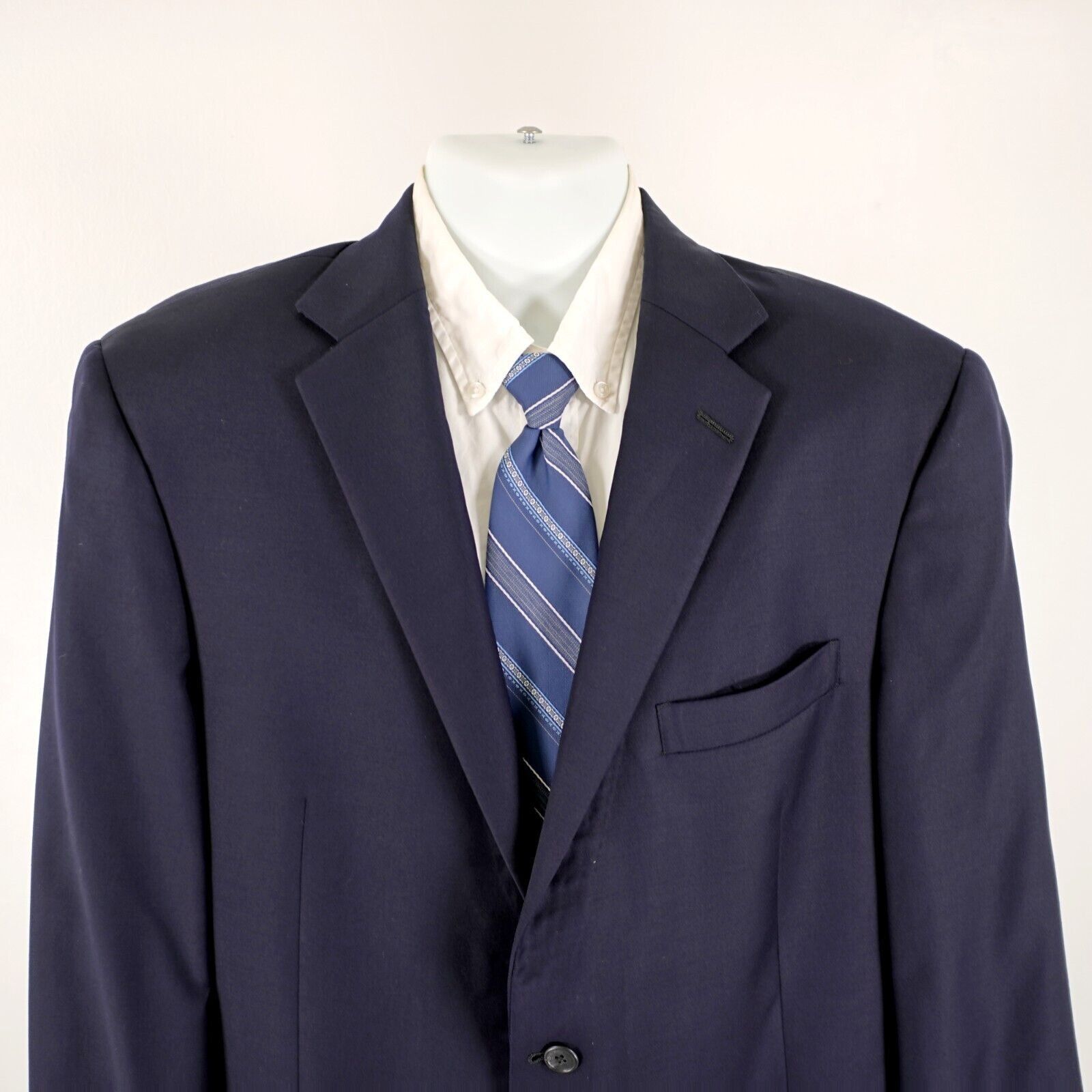 Hart Schaffner Marx Hart Schaffner Marx Wool Blue 2 Button Blazer 44R Made In US Size 44R - 1 Thumbnail