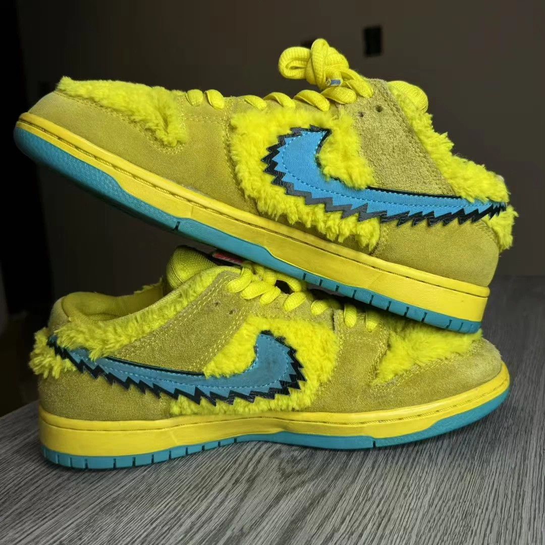 Nike Grateful Dead x Nike Dunk SB Opti Yellow Dancing Bear Size US 9 / EU 42 - 3 Thumbnail