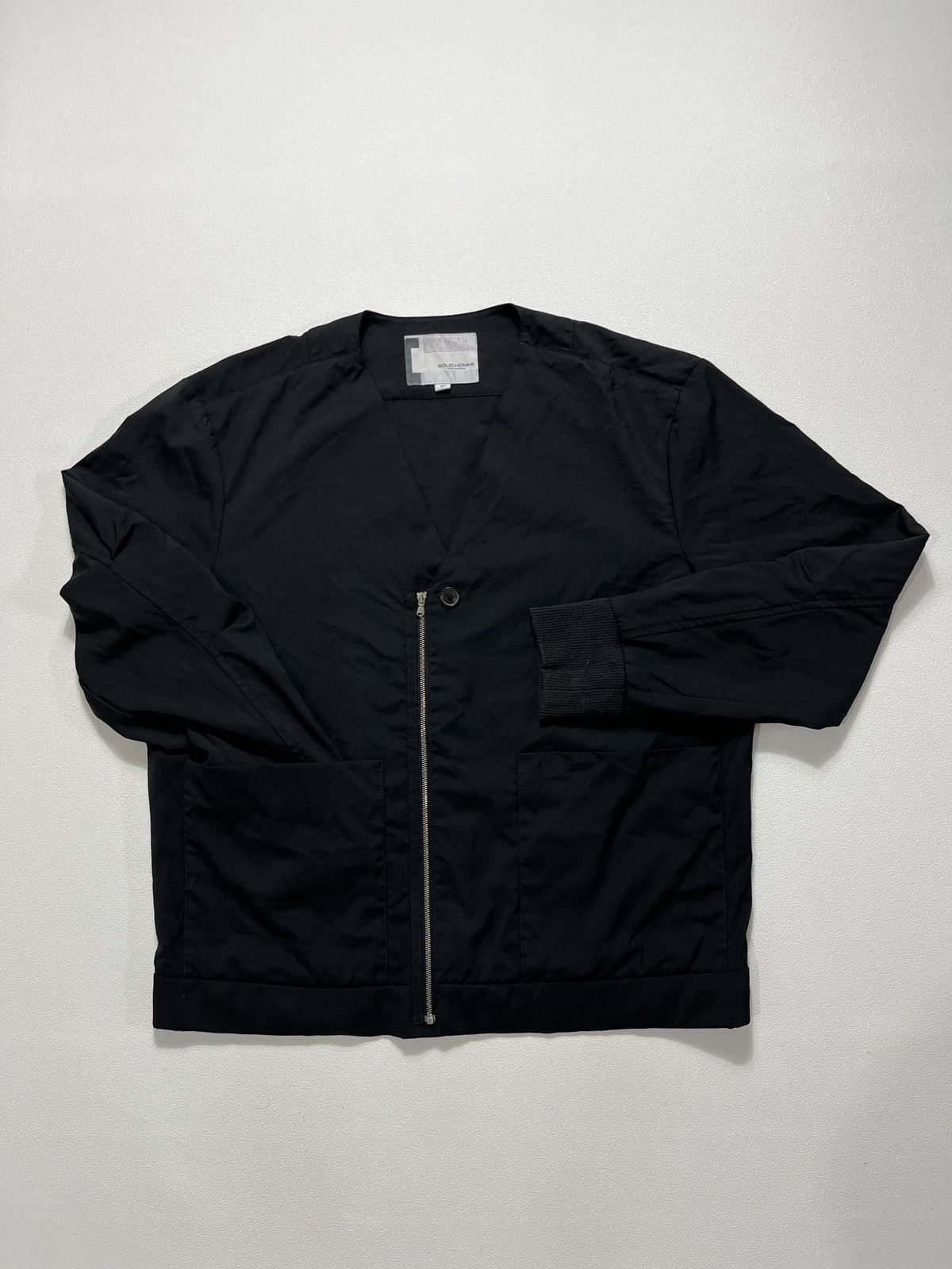 Solid Homme Solid Homme Wooyoungmi Volt V-Neck Zip Cardigan Jacket Black Size US L / EU 52-54 / 3 - 3 Thumbnail