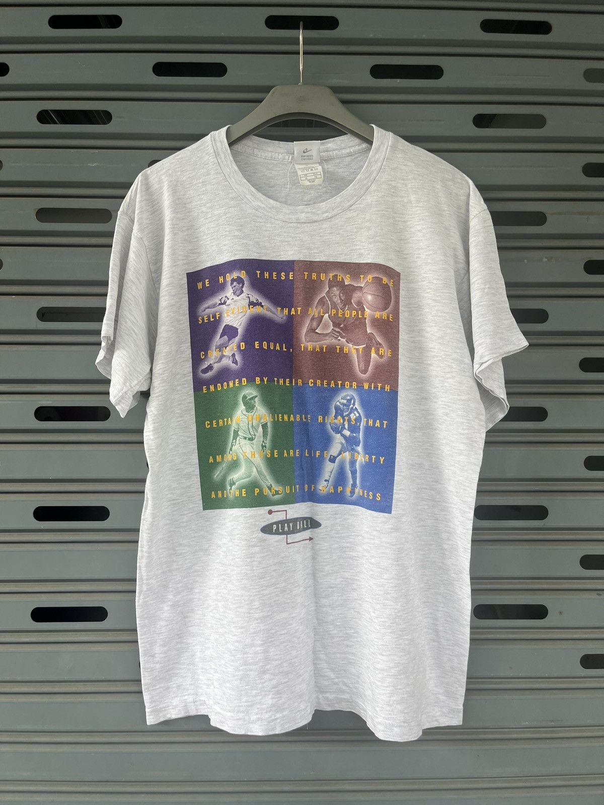 Nike × Vintage Vintage NIKE Life Liberty Happiness 90’s Tshirt Size US XL / EU 56 / 4 - 2 Thumbnail