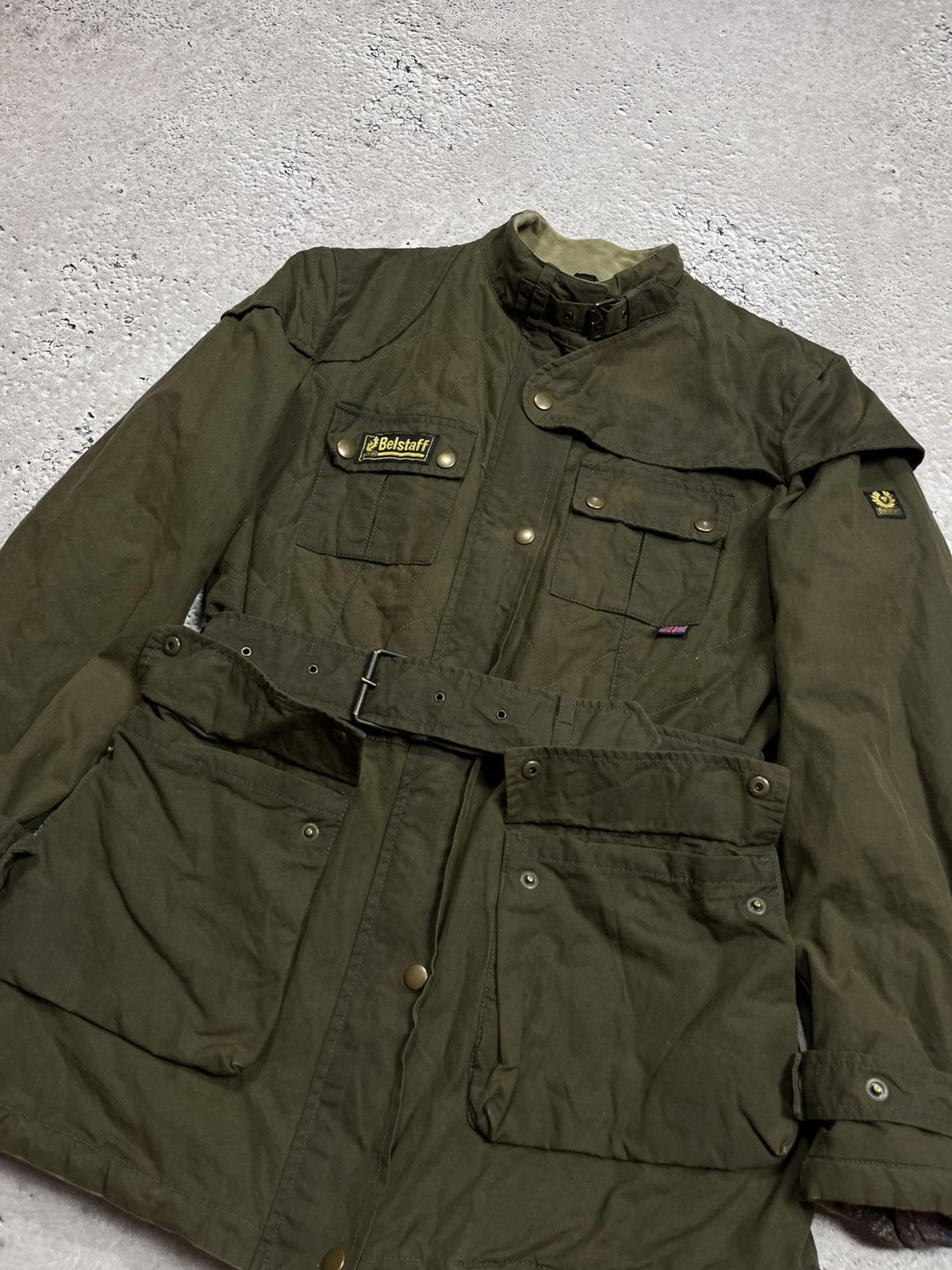 Belstaff Belstaff Gold Label Waxed Cotton Biker Jacket Olive 48 Size US M / EU 48-50 / 2 - 8 Thumbnail