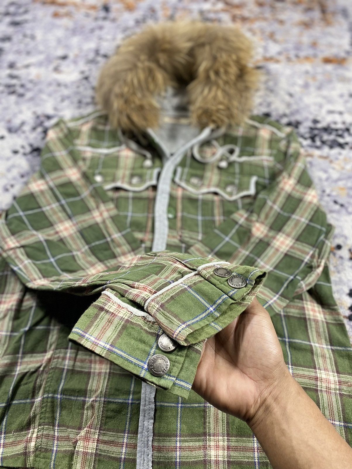 Japanese Brand Edwin Fur Flannel Hoodie ifsixlgb Style Size US M / EU 48-50 / 2 - 3 Thumbnail