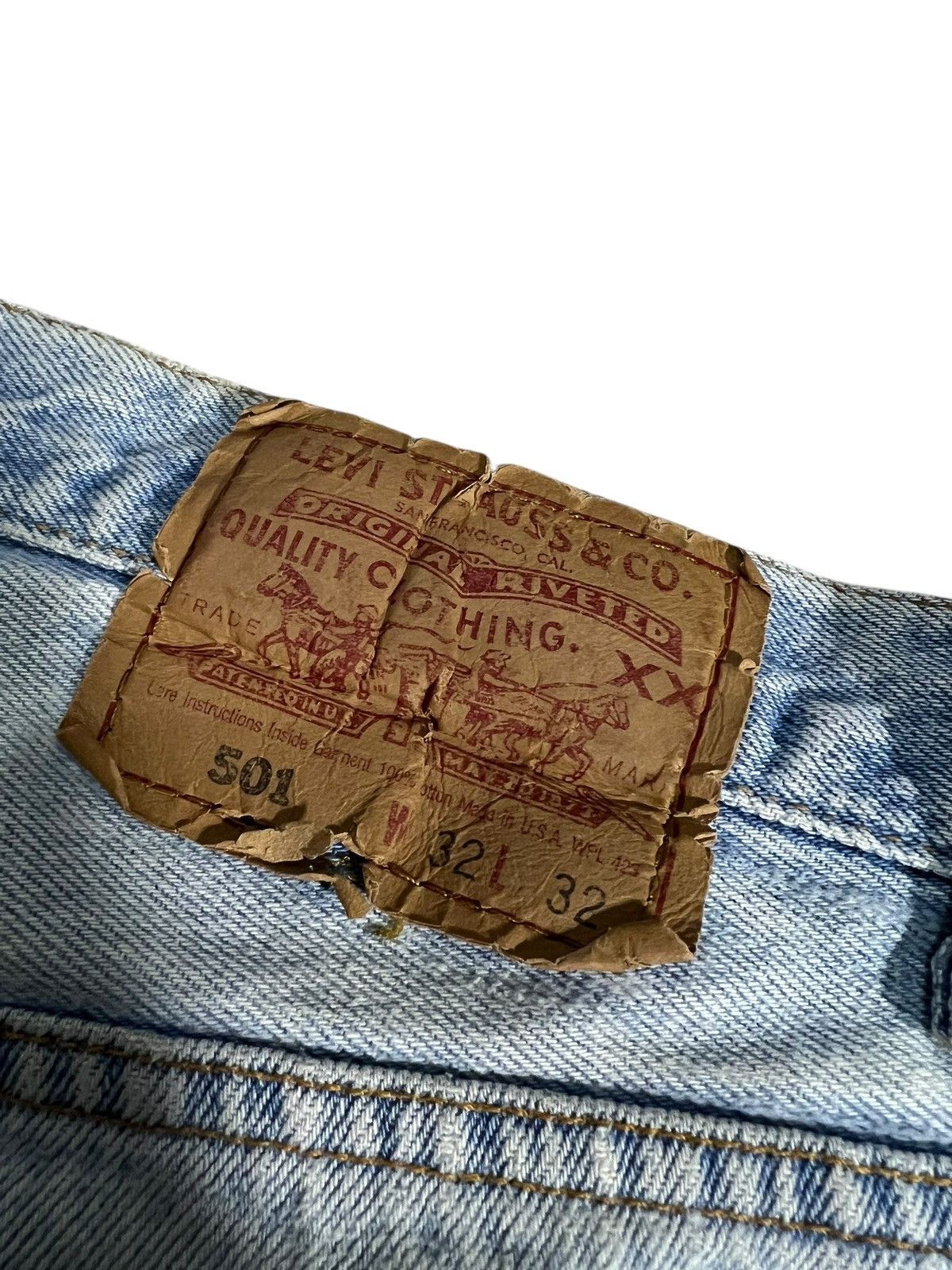 Levi's Vintage Levis 501 Patchwork Faded Jean Size US 30 / EU 46 - 22 Thumbnail