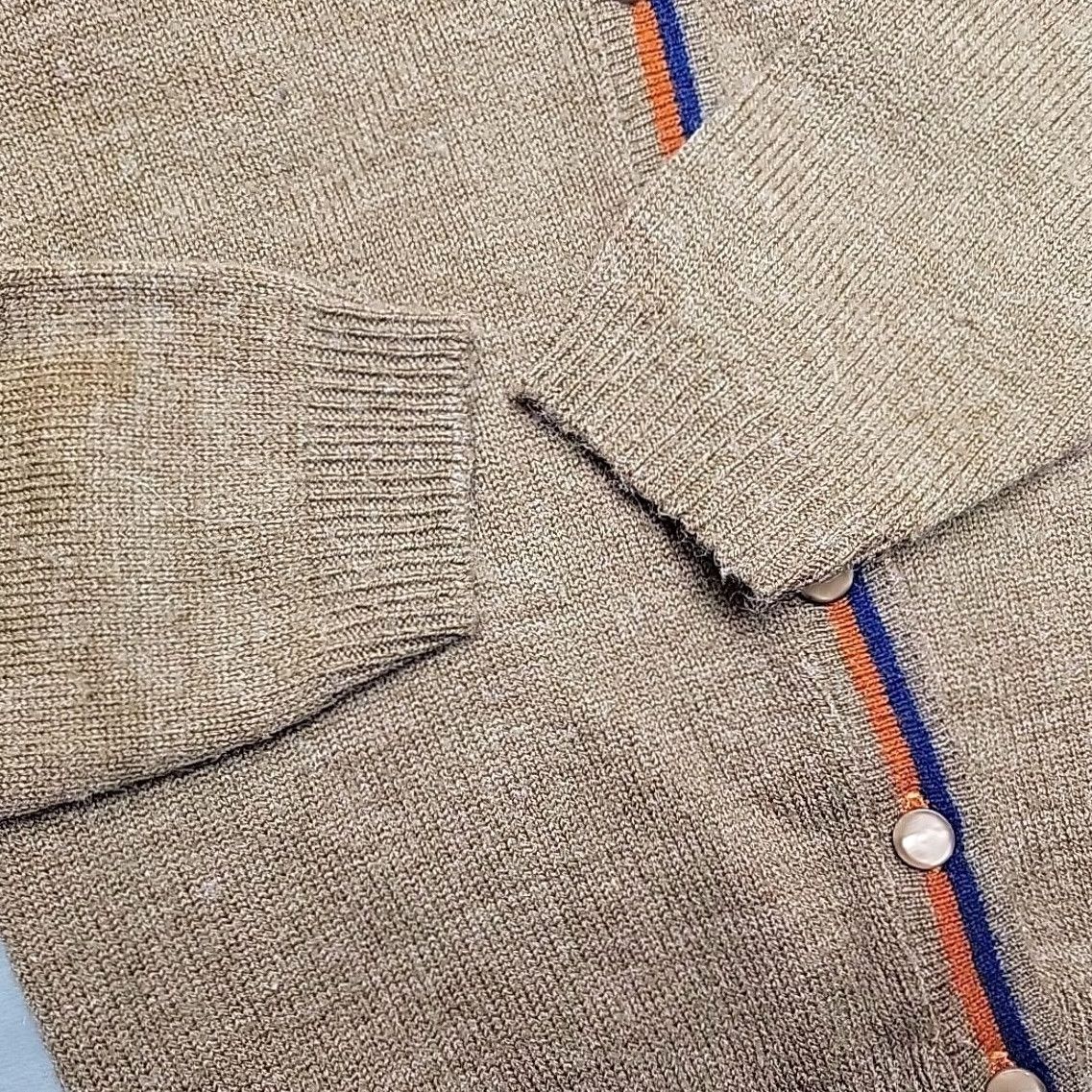 Vintage VTG Orlon Axrylic Sweater Womens S Brown Orange Blue Trim Button Cardigan READ Womens S Brown Orange Blue Trim Button Cardigan Size S / US 4 / IT 40 - 5 Thumbnail