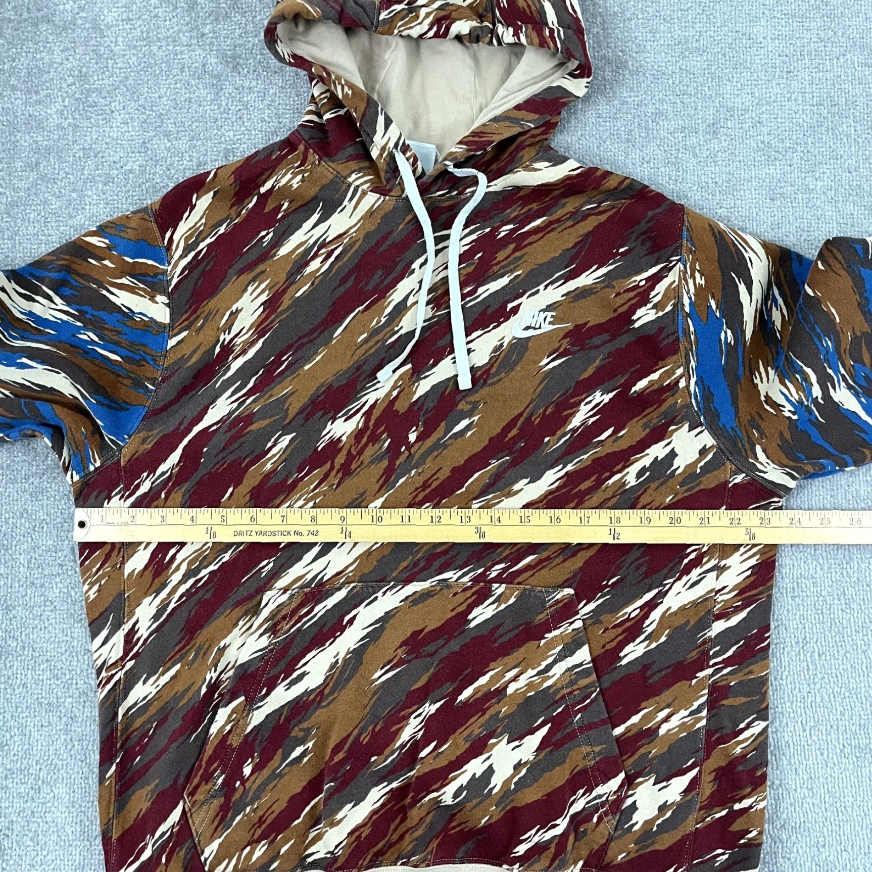 Nike NIKE Hoodie Sweatshirt Men Large AOP Sport Essentials Fleece Pullover Hooded with Pockets Multicolor - Nike Sportswear Size US L / EU 52-54 / 3 - 5 Thumbnail