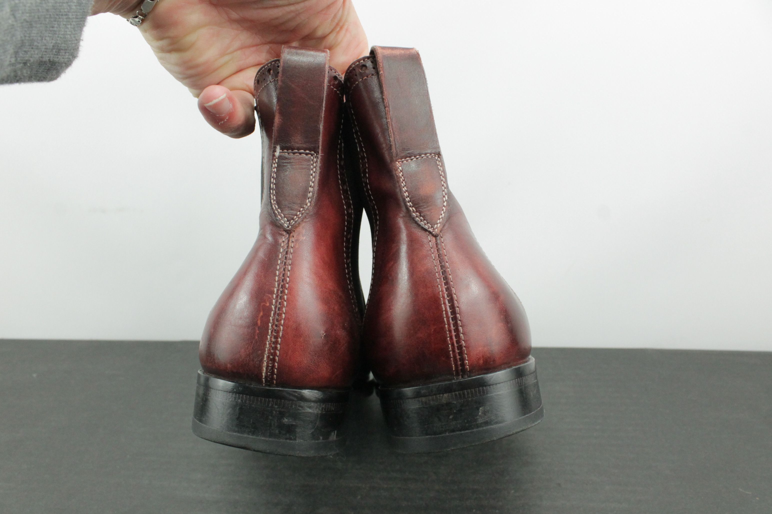 Other KA/NOA Burgundy Leather Chelsea Brogue Casual Shoes Size US 9 / EU 42 - 5 Thumbnail
