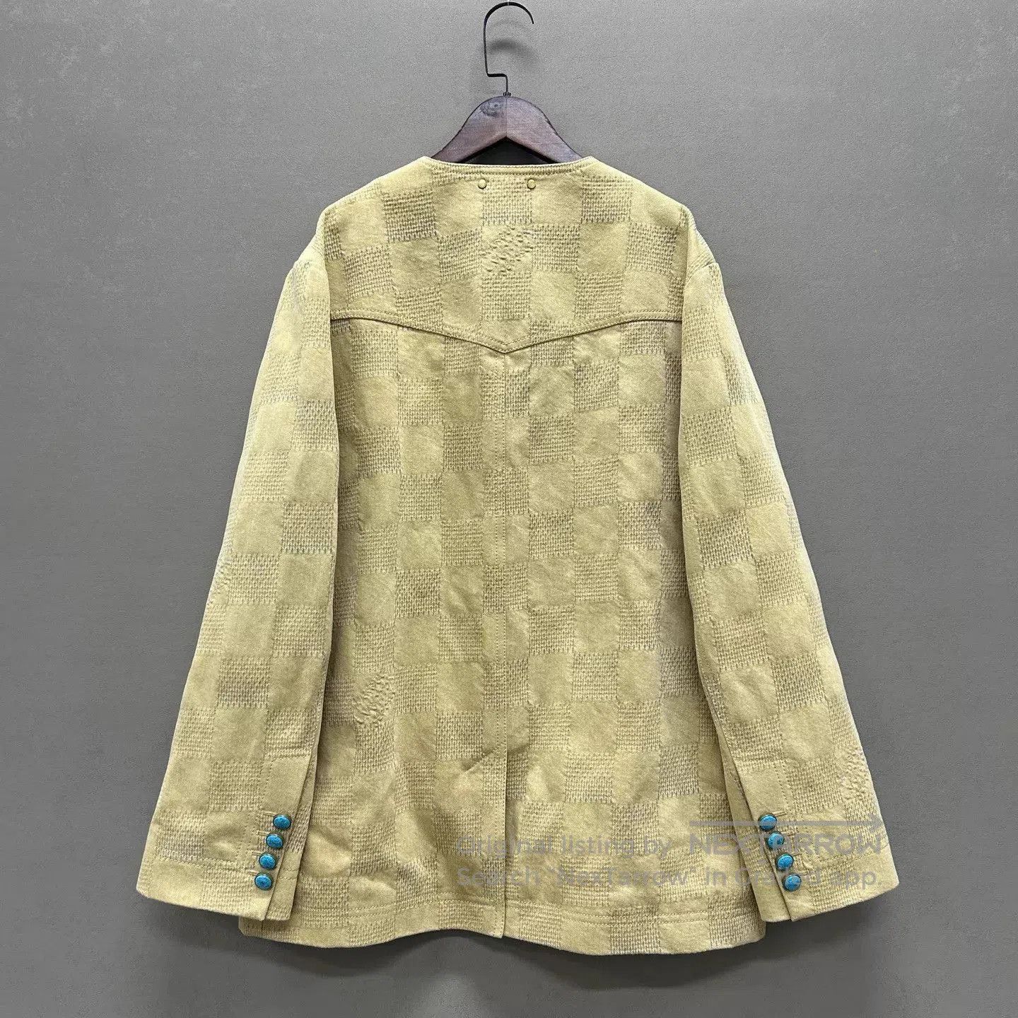 Louis Vuitton Checkered Pattern Button-Front Jacket with Blue Accents. Size US M / EU 48-50 / 2 - 2 Thumbnail