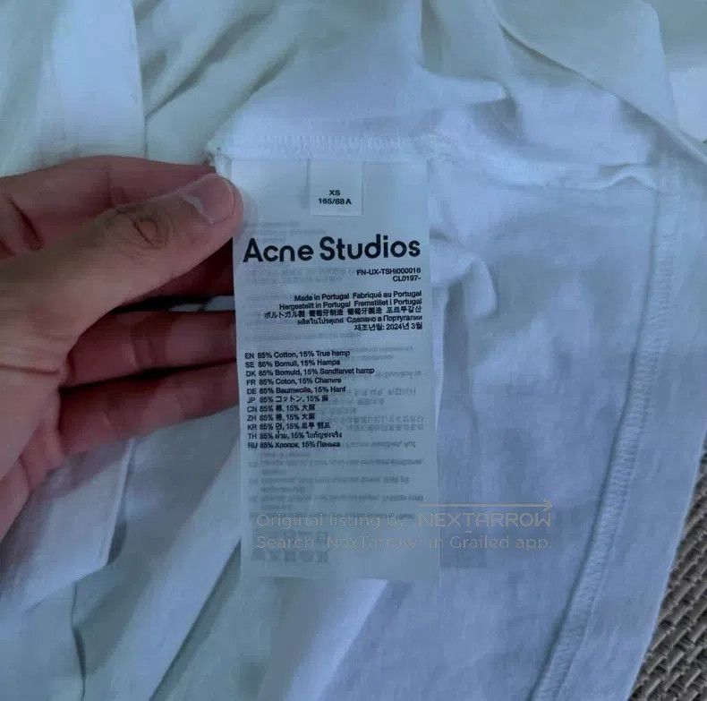 Acne Studios Acne Studios Dirty Wash Vintage 1966 Slogan Long-Sleeve Sh Size US XS / EU 42 / 0 - 6 Thumbnail