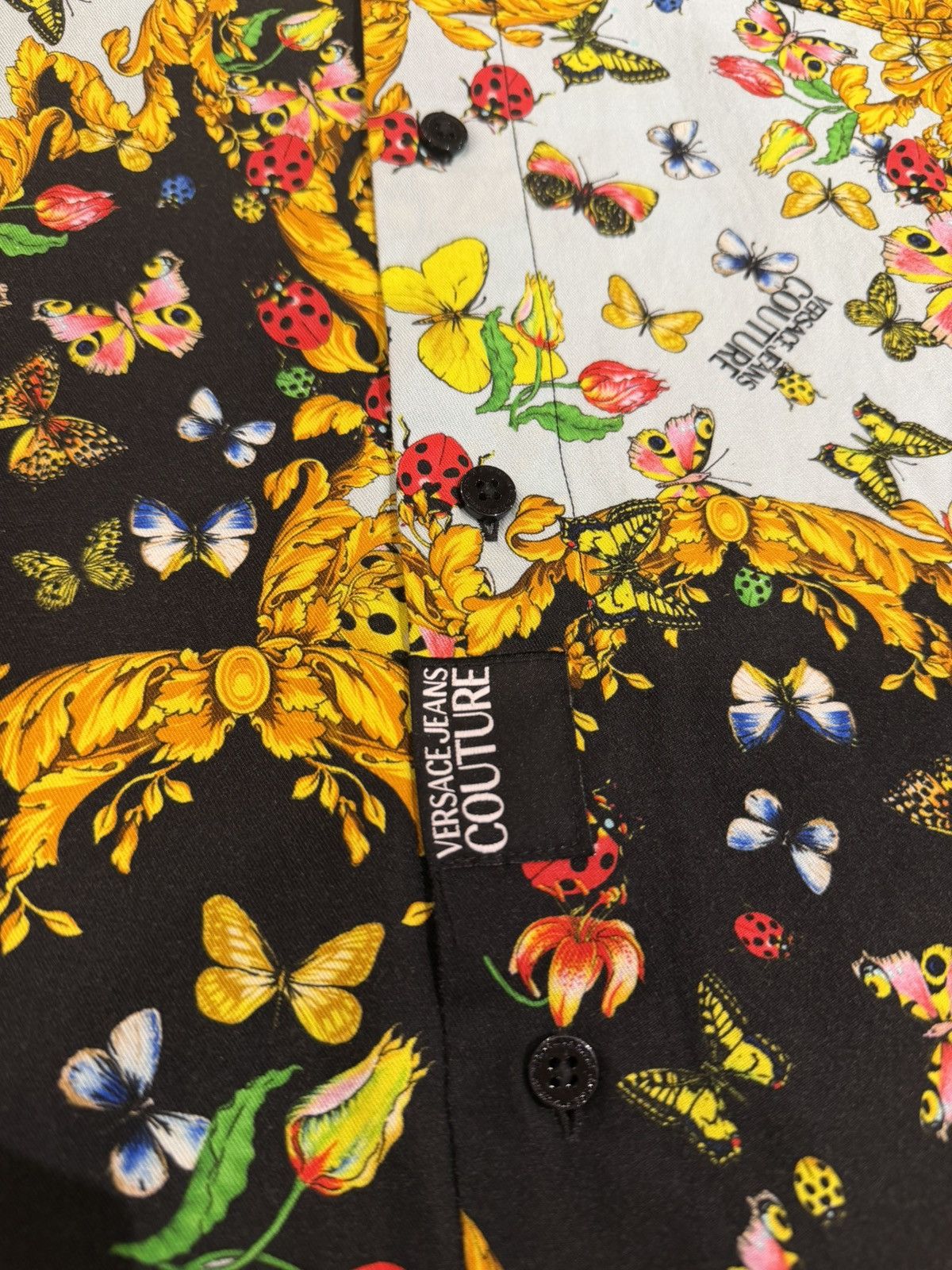 Versace Versace Jeans Couture Baroque & Ladybug Button Up Shirt Size US M / EU 48-50 / 2 - 8 Thumbnail