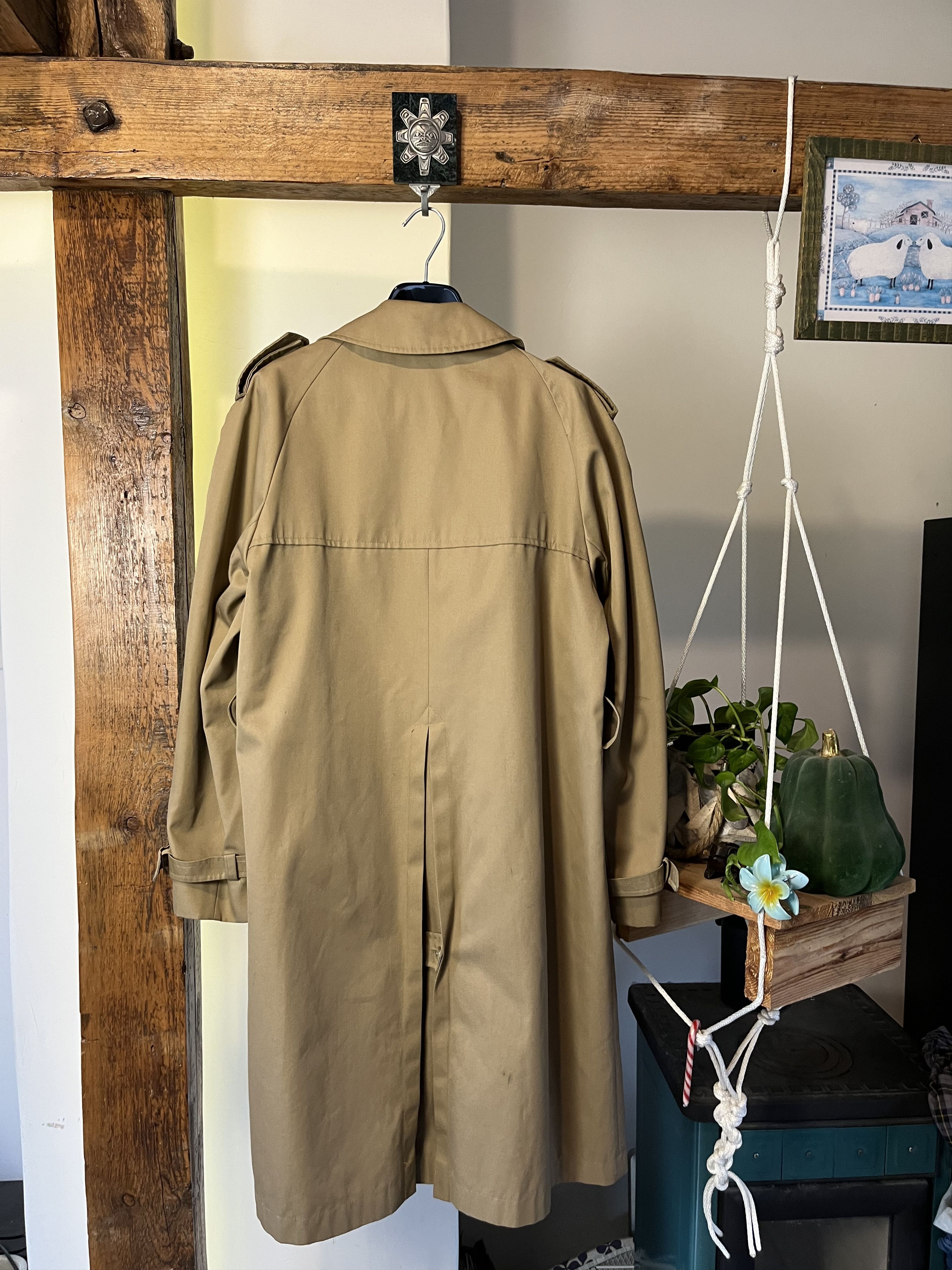 Vintage Vintage 90s Aquadane Casual Beige Wool Trenchcoat Size US L / EU 52-54 / 3 - 2 Thumbnail