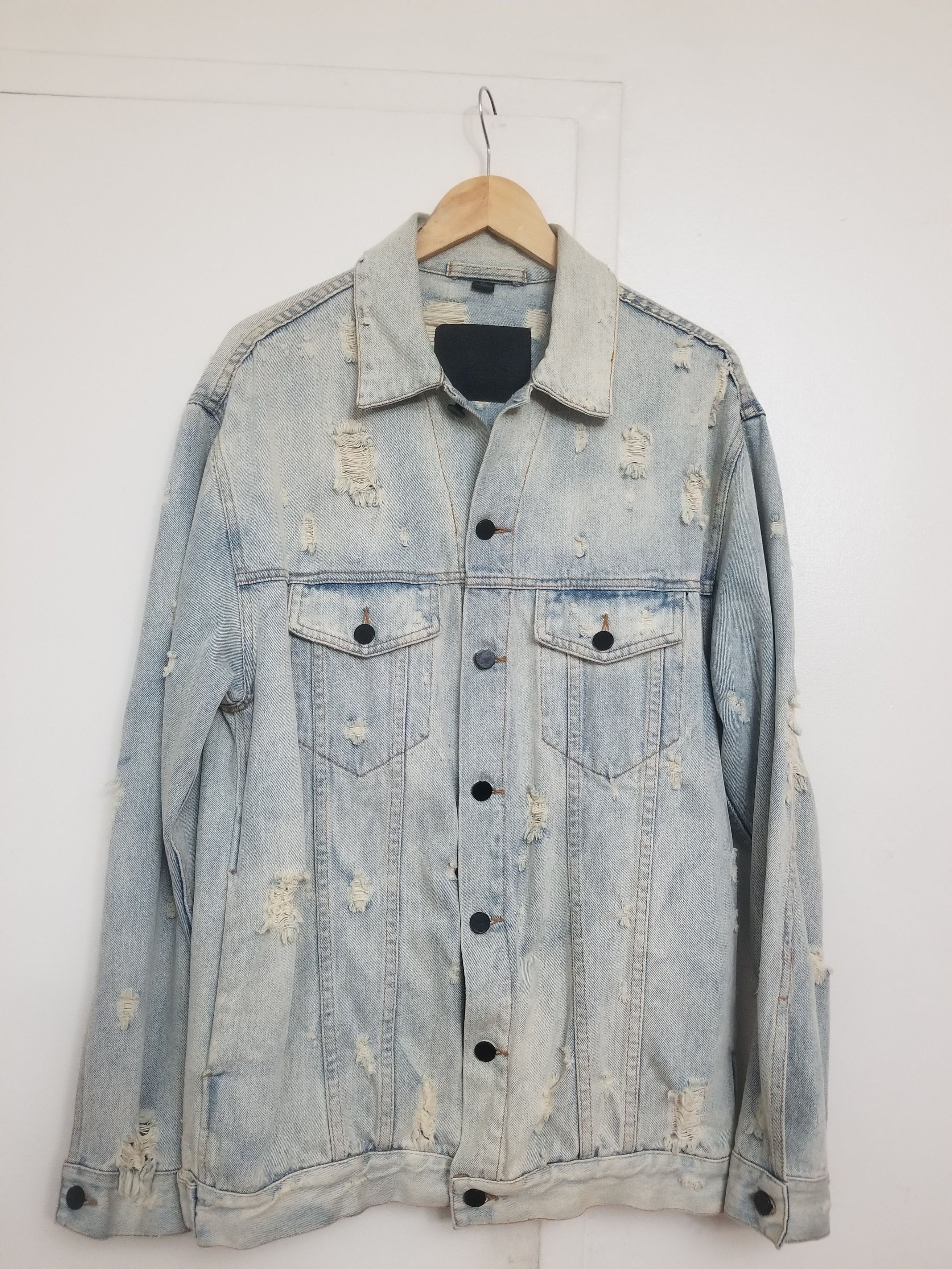 Alexander Wang Denim Alexander Wang Daze scratch oversized denim Jacket Size US L / EU 52-54 / 3 - 5 Thumbnail