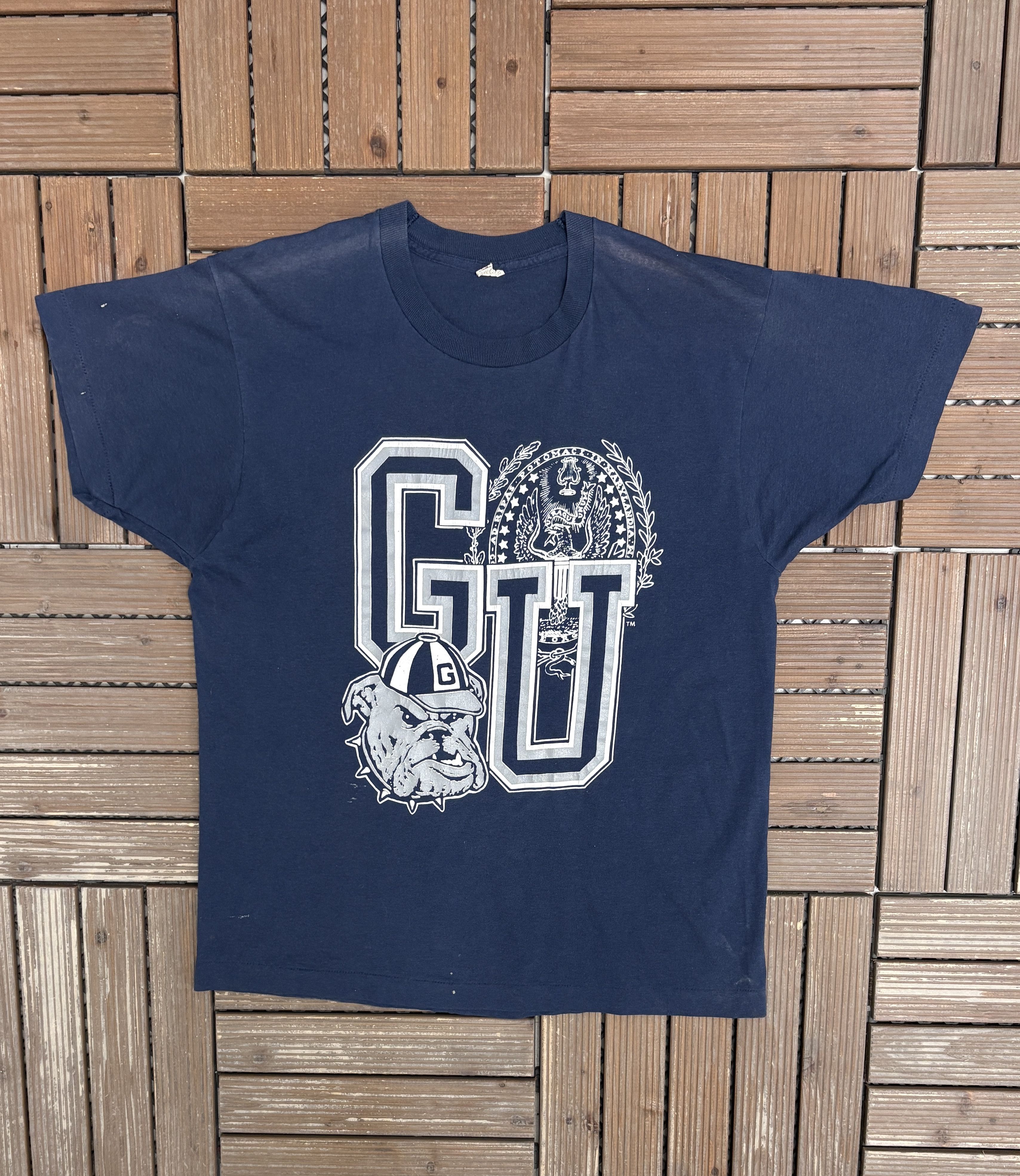 Vintage Georgetown Hoyas Vintage Blue T-Shirt Tee Size US XL / EU 56 / 4 - 1 Thumbnail
