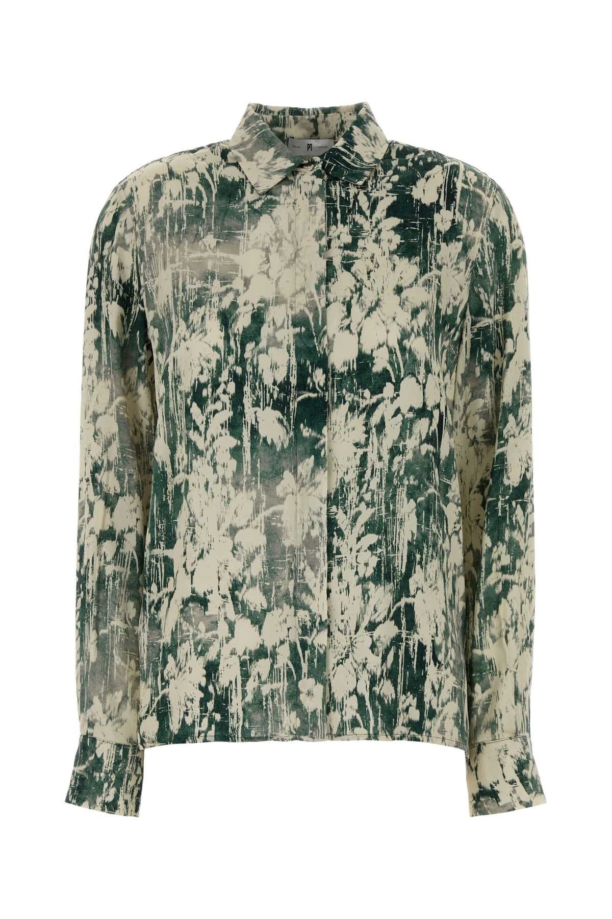 PT Torino Printed Satin Lucilla Shirt Size M / US 6-8 / IT 42-44 - 1 Thumbnail