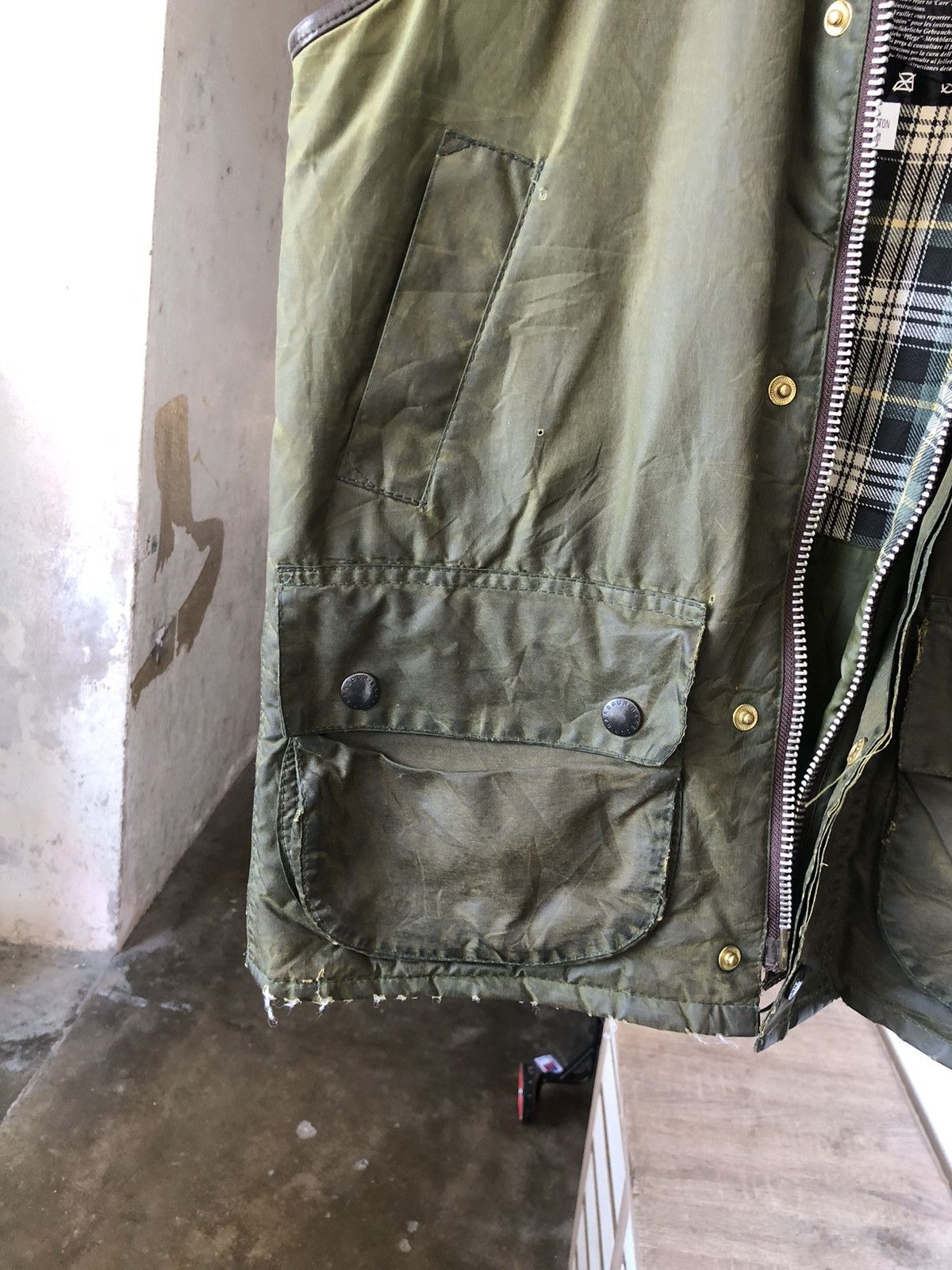 Barbour Nice❗️Vintage Barbour Distressed Wax Vest Jacket Size US S / EU 44-46 / 1 - 10 Thumbnail
