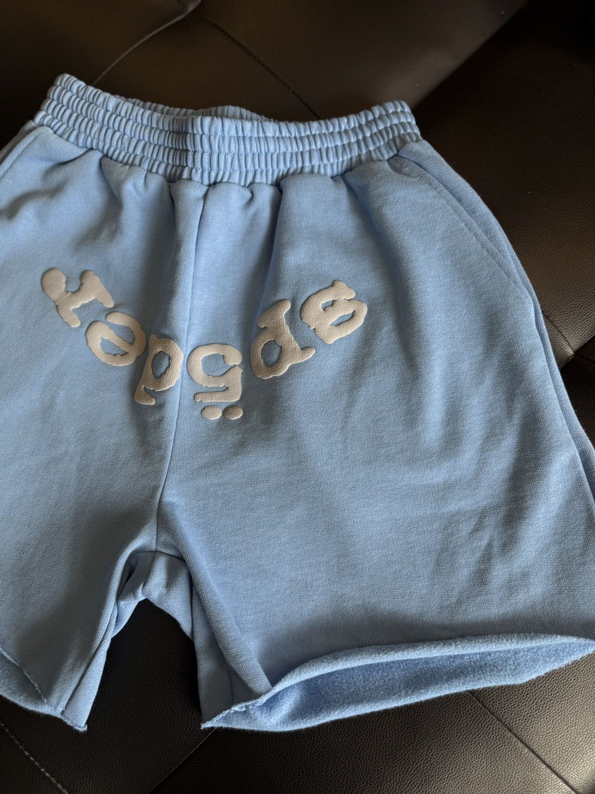 Sp5der Sp5der Sweatshorts Blue Size Medium (NEW) Size US 30 / EU 46 - 2 Thumbnail