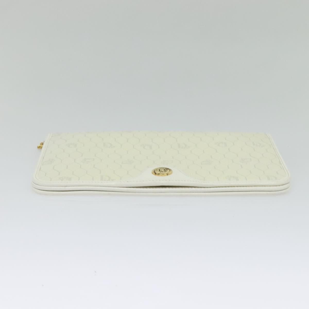 Dior DIOR Honeycomb Canvas Chain Shoulder Bag Pvc White Gold Size ONE SIZE - 9 Thumbnail