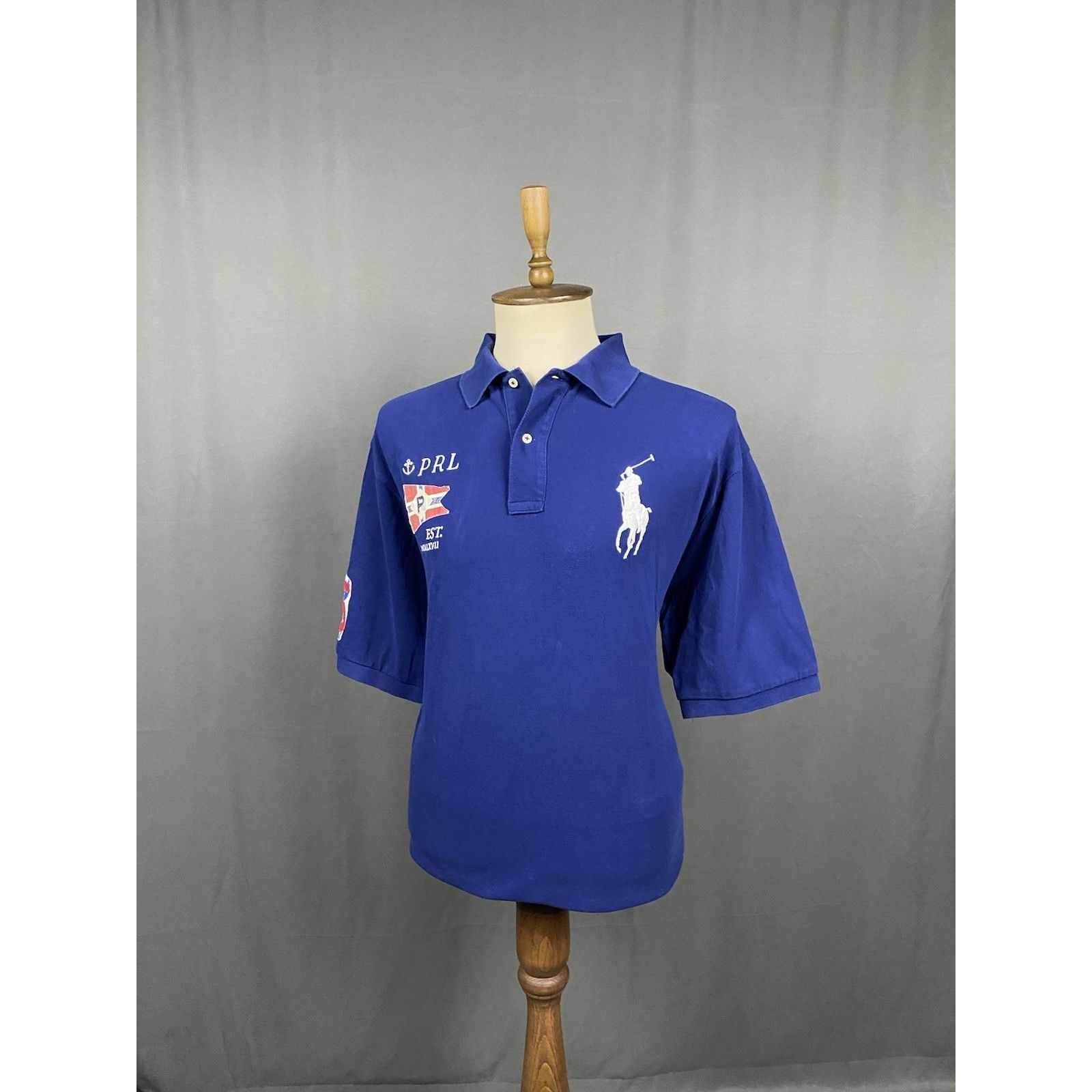 Polo Ralph Lauren Polo Ralph Lauren Big Logo Men's Dark Blue Polo T-Shirt Size Size US XXL / EU 58 / 5 - 4 Thumbnail